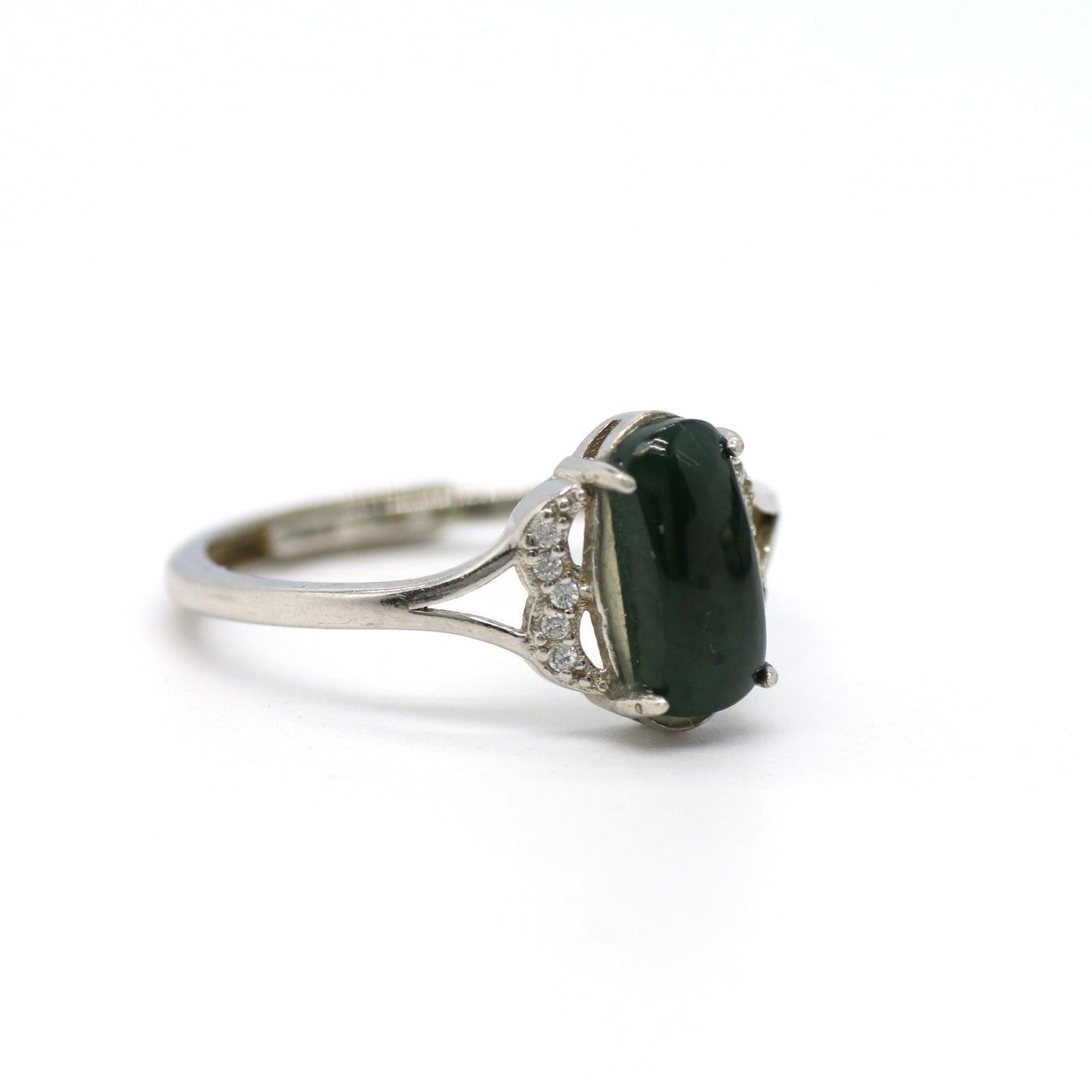 Type A Jadeite Jade Inlay Ring Series - Jade-collector.com