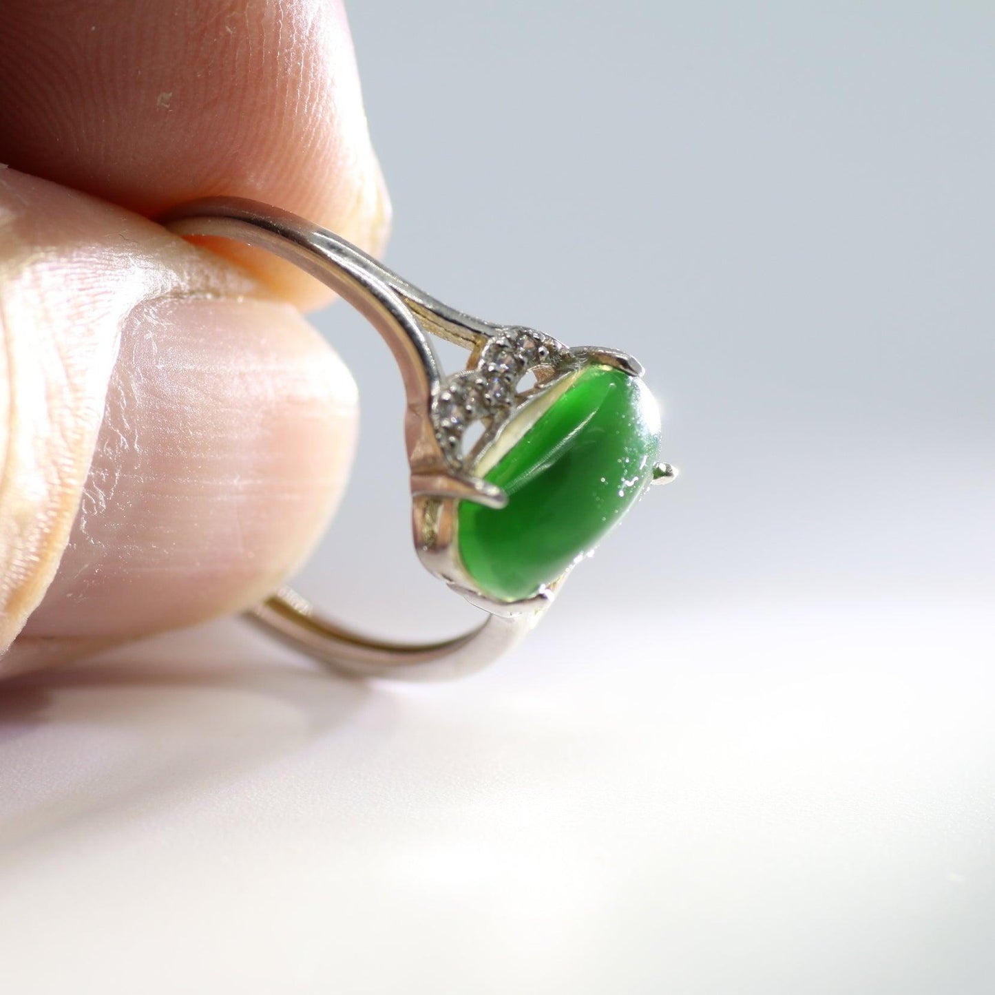 Type A Jadeite Jade Inlay Ring Series - Jade-collector.com