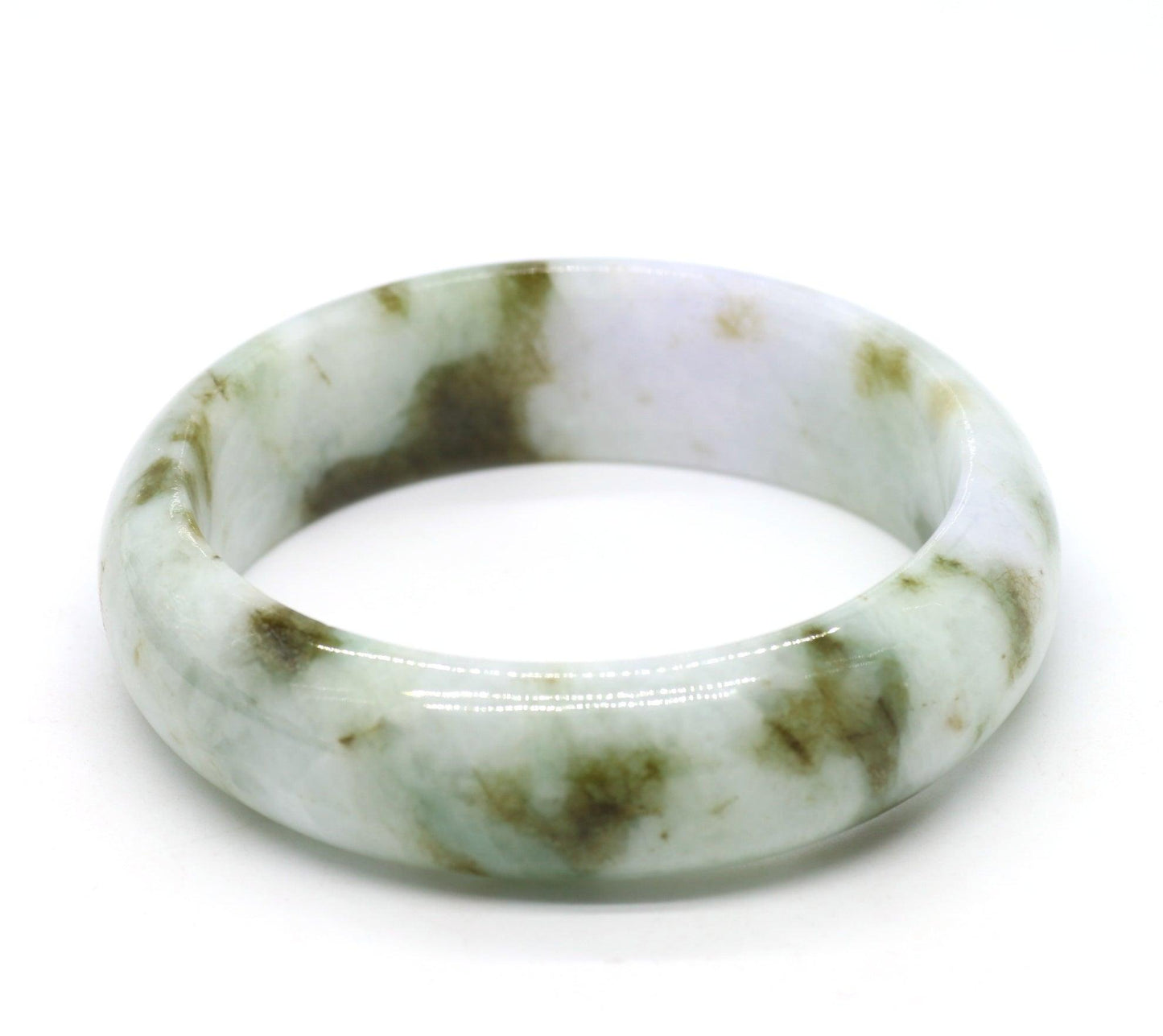 Type A Certified Jadeite Jade Bangle Size 54 -56mm B0BN74J65J - Jade-collector.com