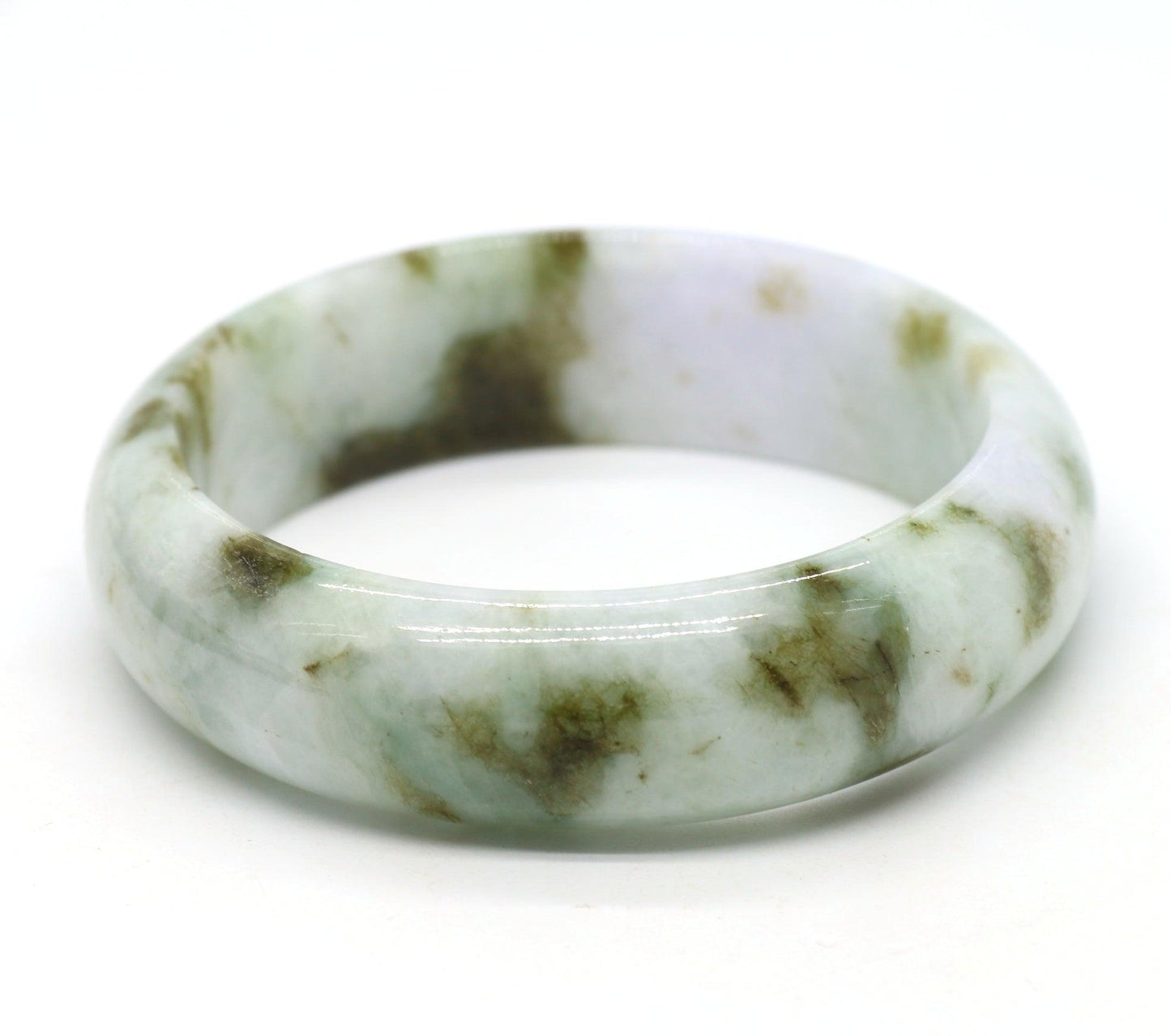 Type A Certified Jadeite Jade Bangle Size 54 -56mm B0BN74J65J - Jade-collector.com