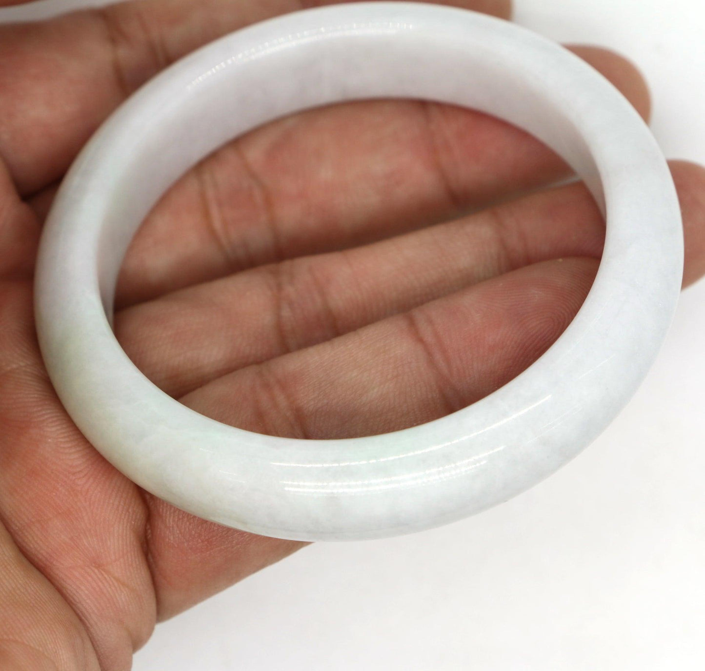 Type A Certified Jadeite Jade Bangle Size 54 -56mm B0BN7817PT - Jade-collector.com