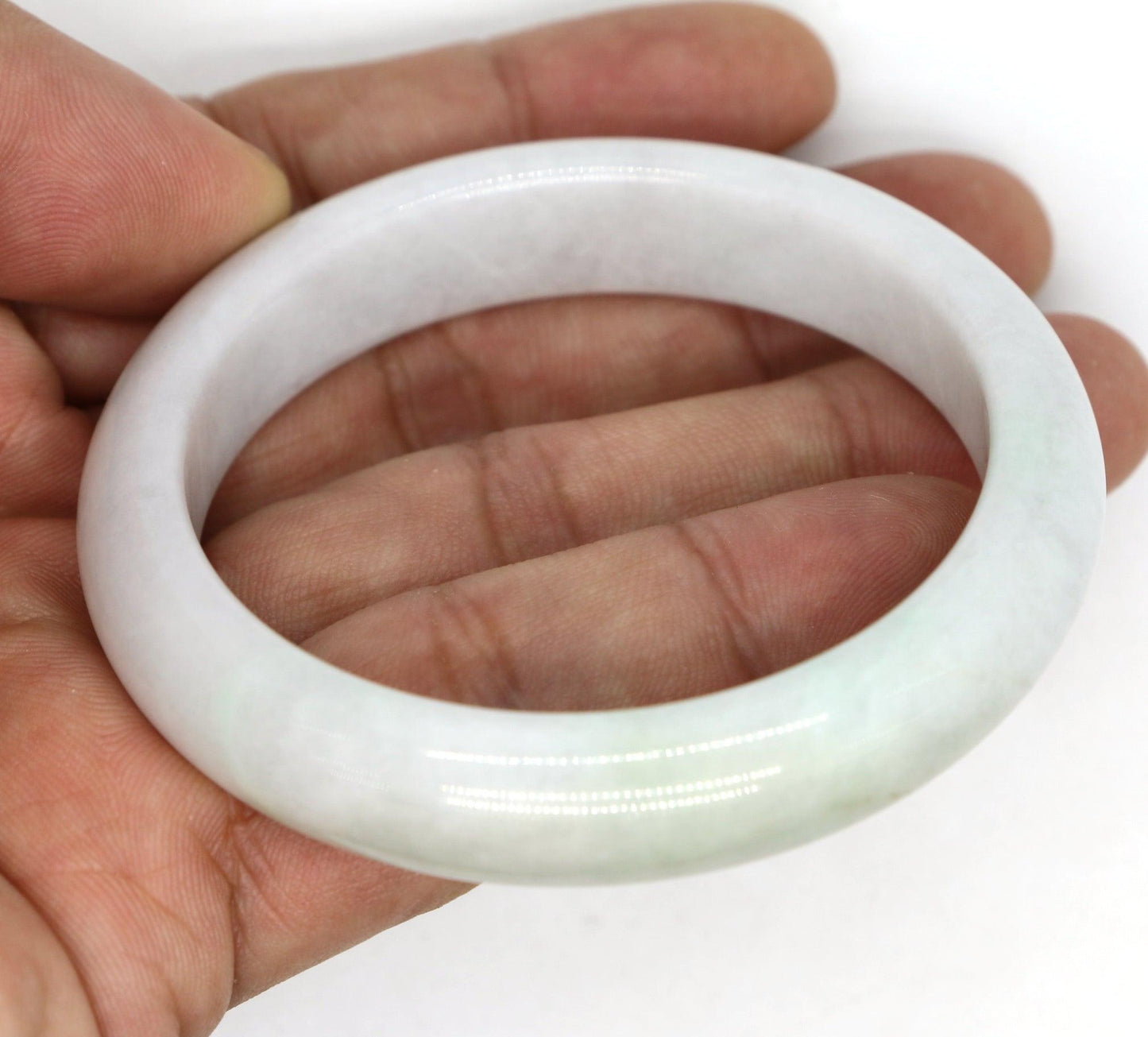 Type A Certified Jadeite Jade Bangle Size 54 -56mm B0BN7817PT - Jade-collector.com