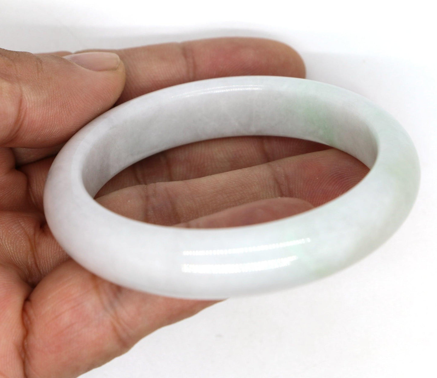 Type A Certified Jadeite Jade Bangle Size 54 -56mm B0BN7817PT - Jade-collector.com