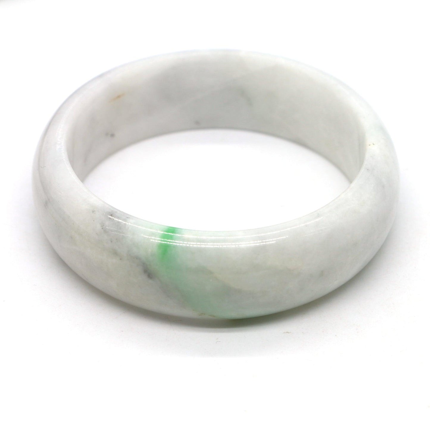 Type A Certified Jadeite Jade Bangle Size 54 -56mm B0BN7H47LD - Jade-collector.com