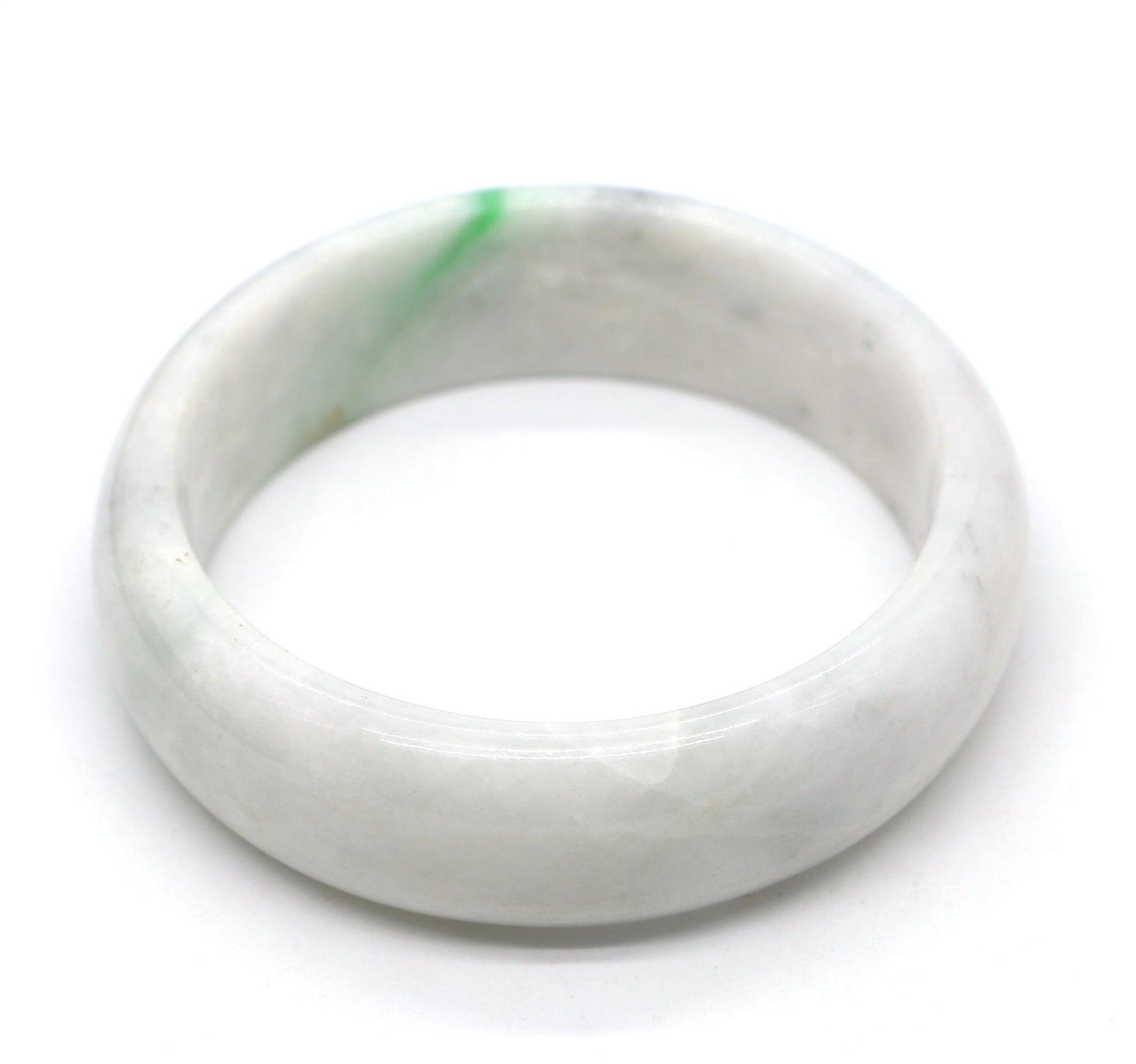 Type A Certified Jadeite Jade Bangle Size 54 -56mm B0BN7H47LD - Jade-collector.com