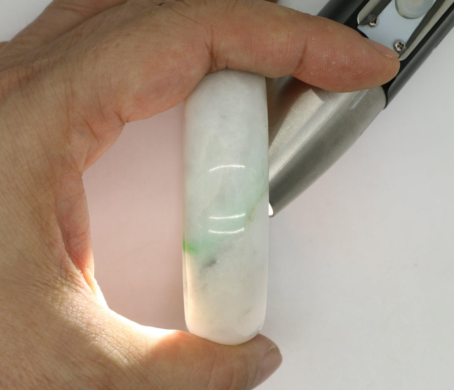 Type A Certified Jadeite Jade Bangle Size 54 -56mm B0BN7H47LD - Jade-collector.com