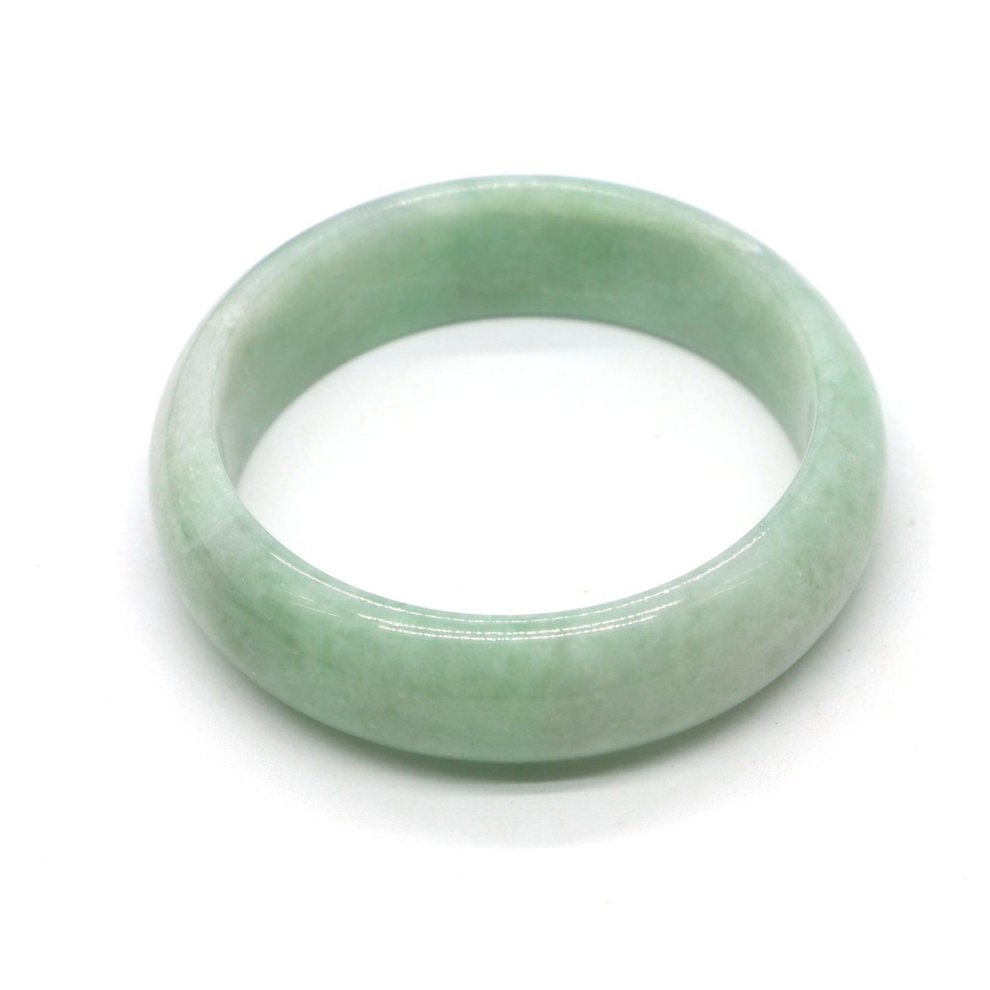 Type A Certified Jadeite Jade Bangle Size 54 -56mm B0BN7JBF56 - Jade-collector.com