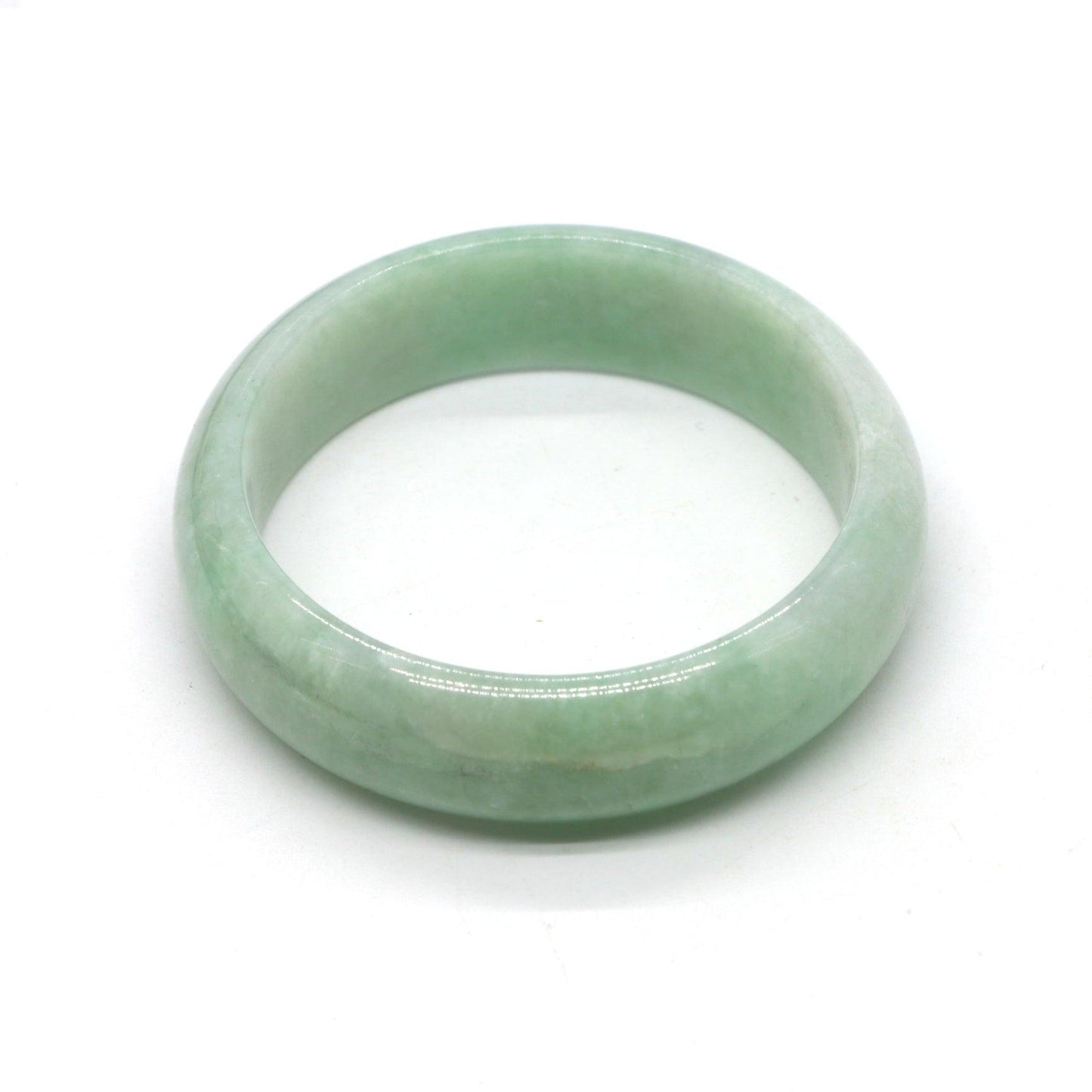 Type A Certified Jadeite Jade Bangle Size 54 -56mm B0BN7JBF56 - Jade-collector.com