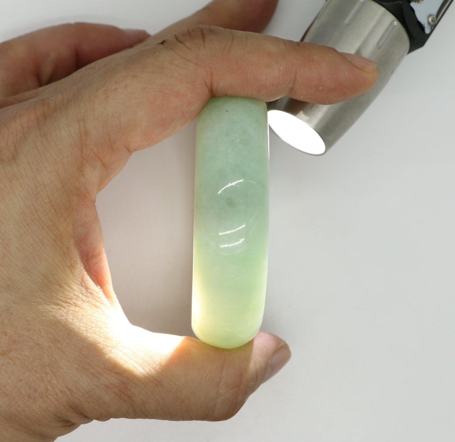 Type A Certified Jadeite Jade Bangle Size 54 -56mm B0BN7JBF56 - Jade-collector.com