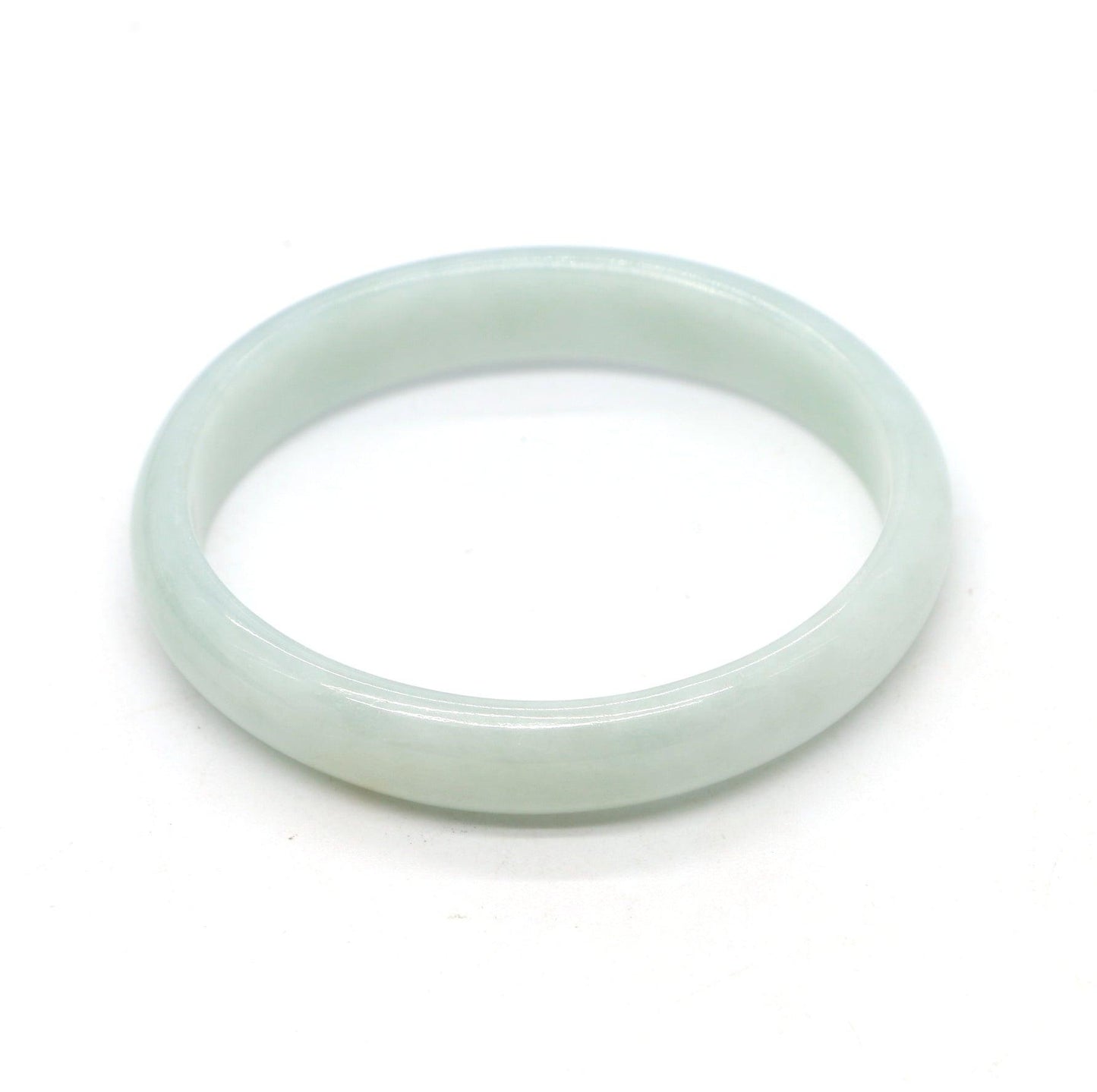 Type A Certified Jadeite Jade Bangle Size 54 -56mm B0BN7FW2B8 - Jade-collector.com