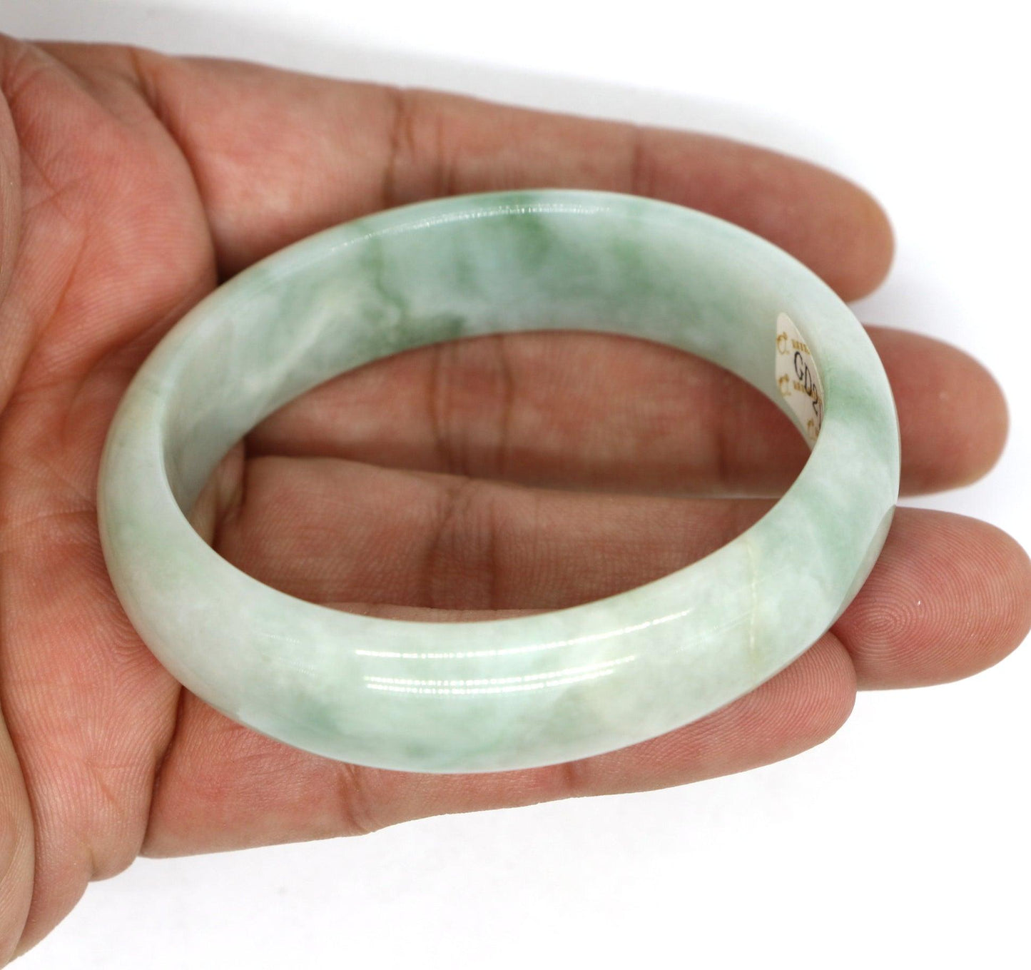 Type A Certified Jadeite Jade Bangle Size 54 -56mm B0BN7FJGV4 - Jade-collector.com