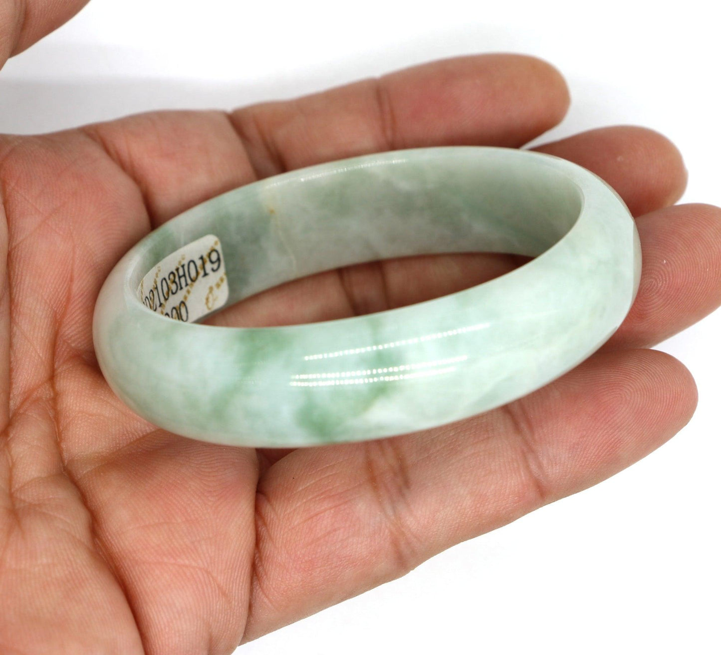 Type A Certified Jadeite Jade Bangle Size 54 -56mm B0BN7FJGV4 - Jade-collector.com