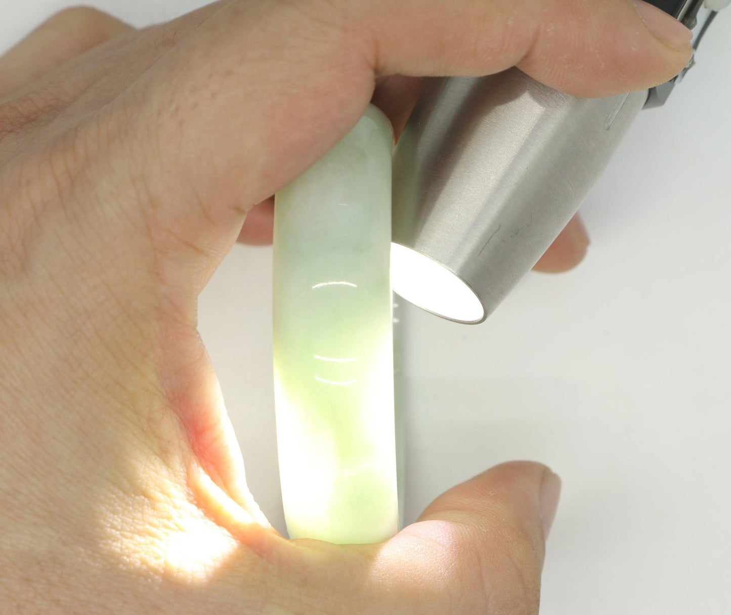 Type A Certified Jadeite Jade Bangle Size 54 -56mm B0BN7FJGV4 - Jade-collector.com