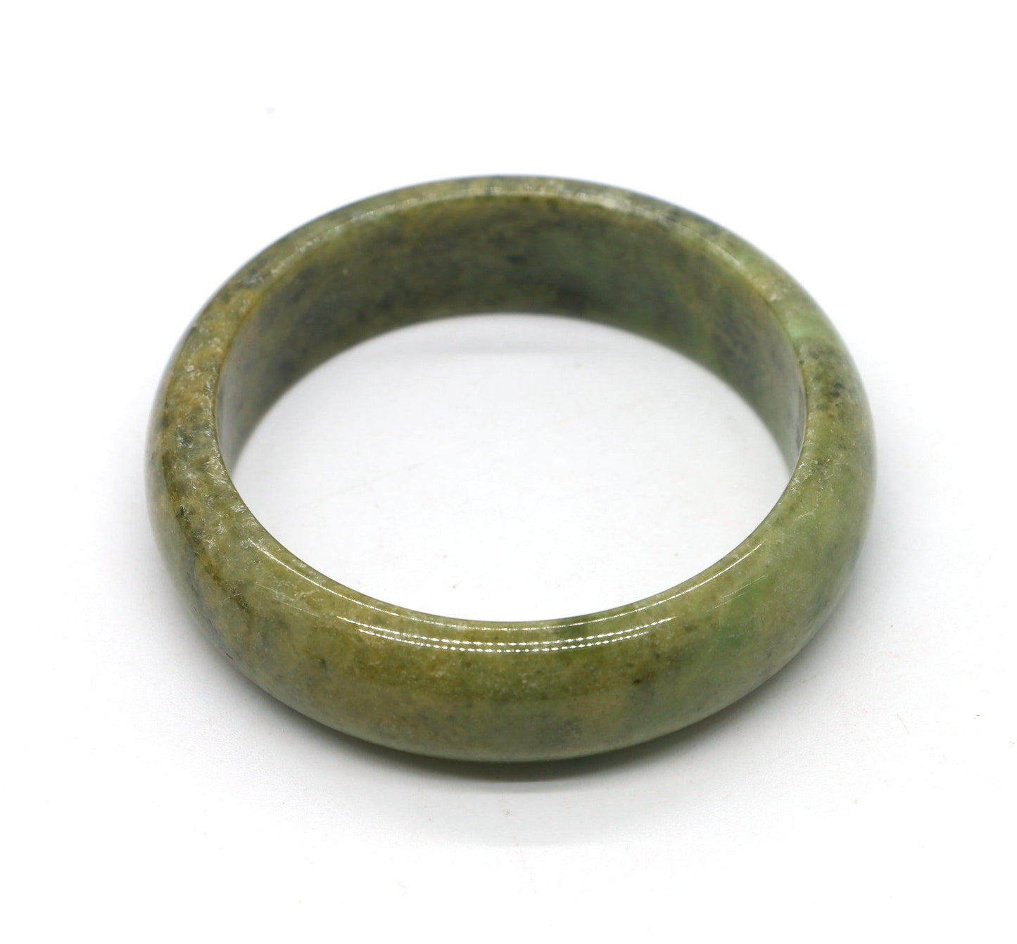 Type A Certified Jadeite Jade Bangle Size 54 -56mm B0BN7GWJ13 - Jade-collector.com