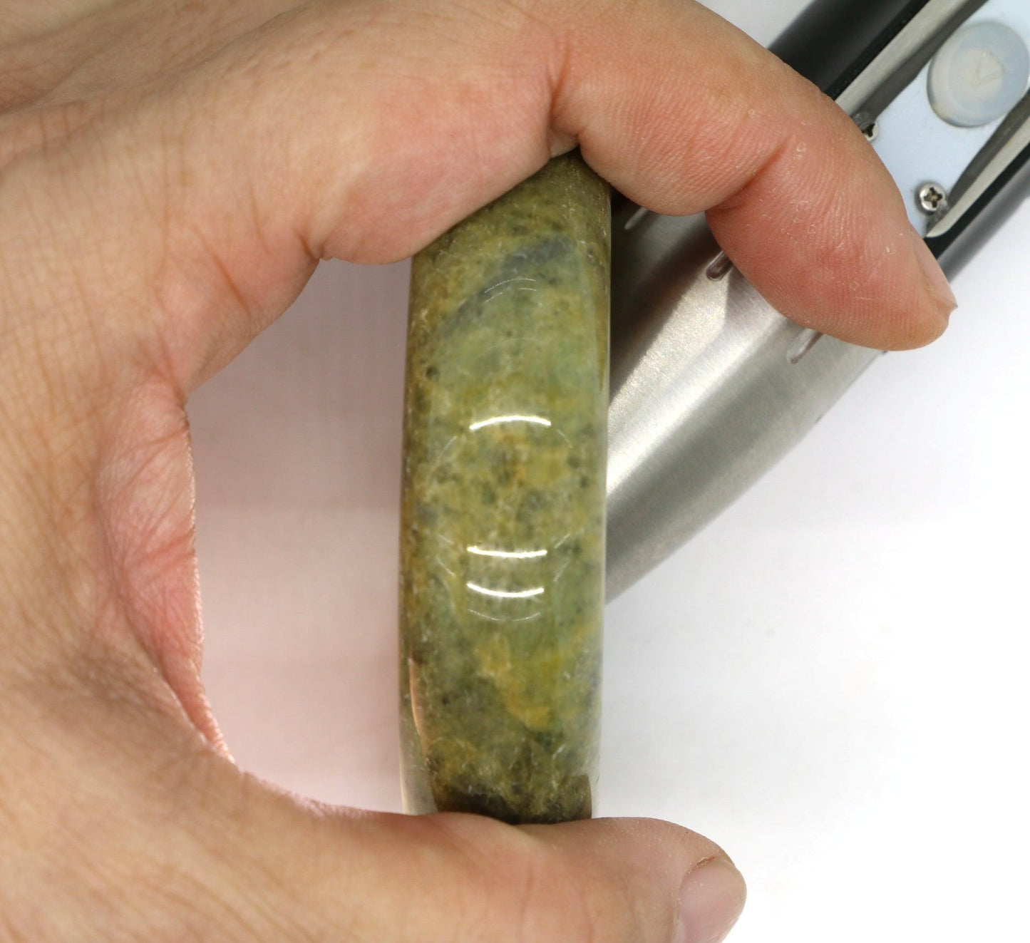 Type A Certified Jadeite Jade Bangle Size 54 -56mm B0BN7GWJ13 - Jade-collector.com