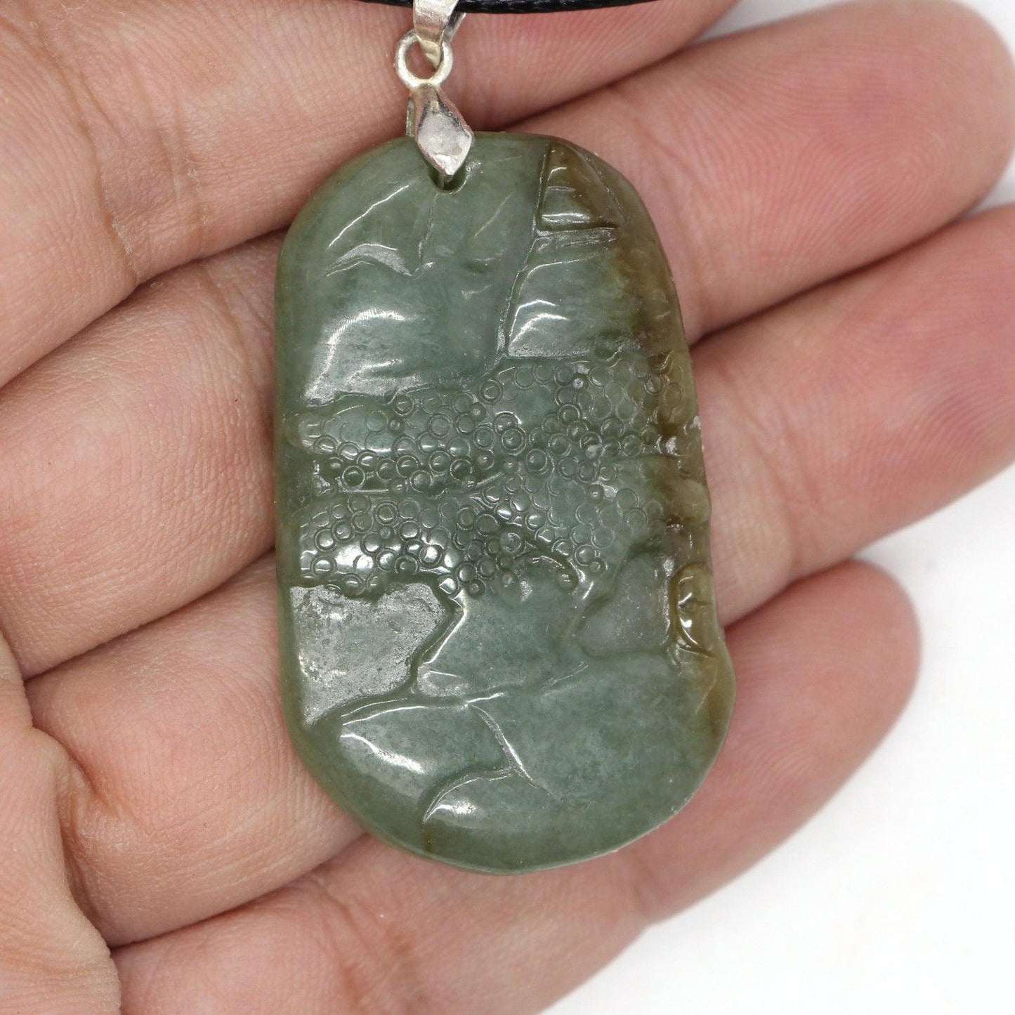 Type A Jadeite Jade Pendants Mini Landscape Series B0BLLJLL4F - Jade-collector.com