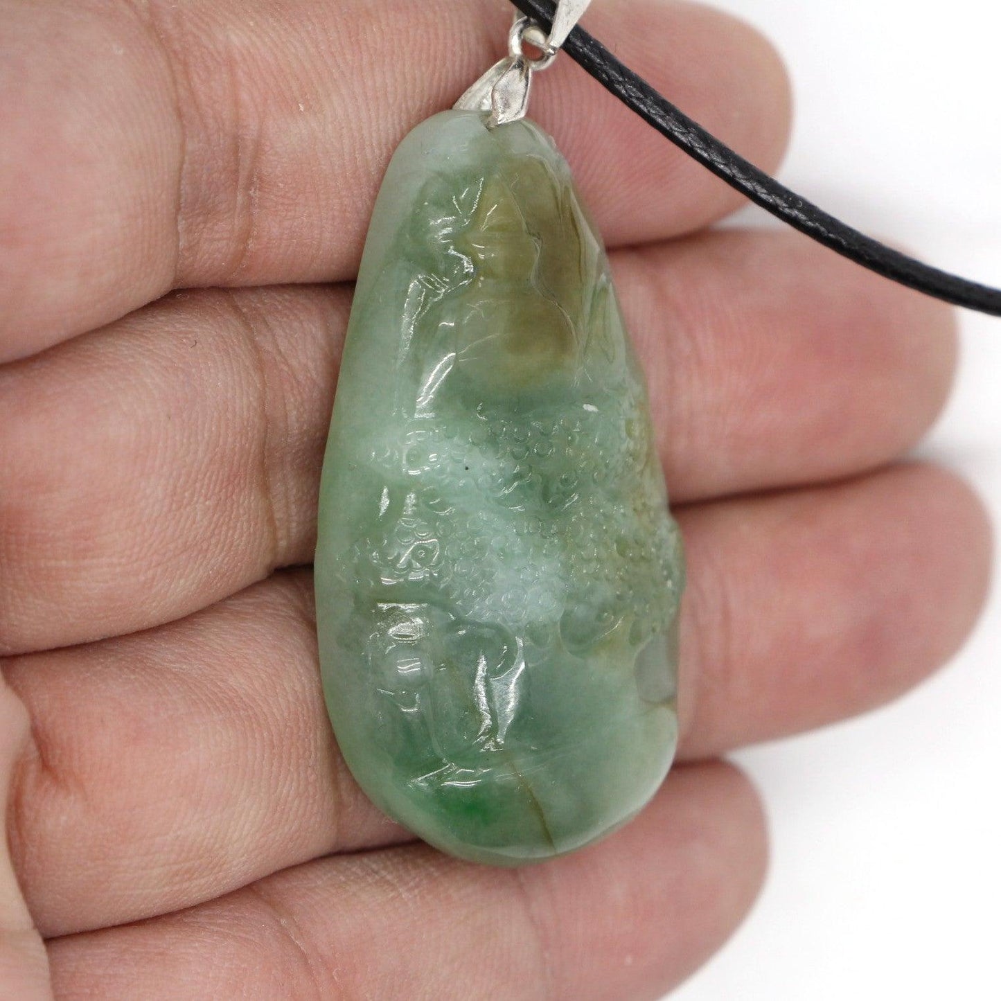 Type A Jadeite Jade Pendants Mini Landscape Series B0BLLGYSHR - Jade-collector.com