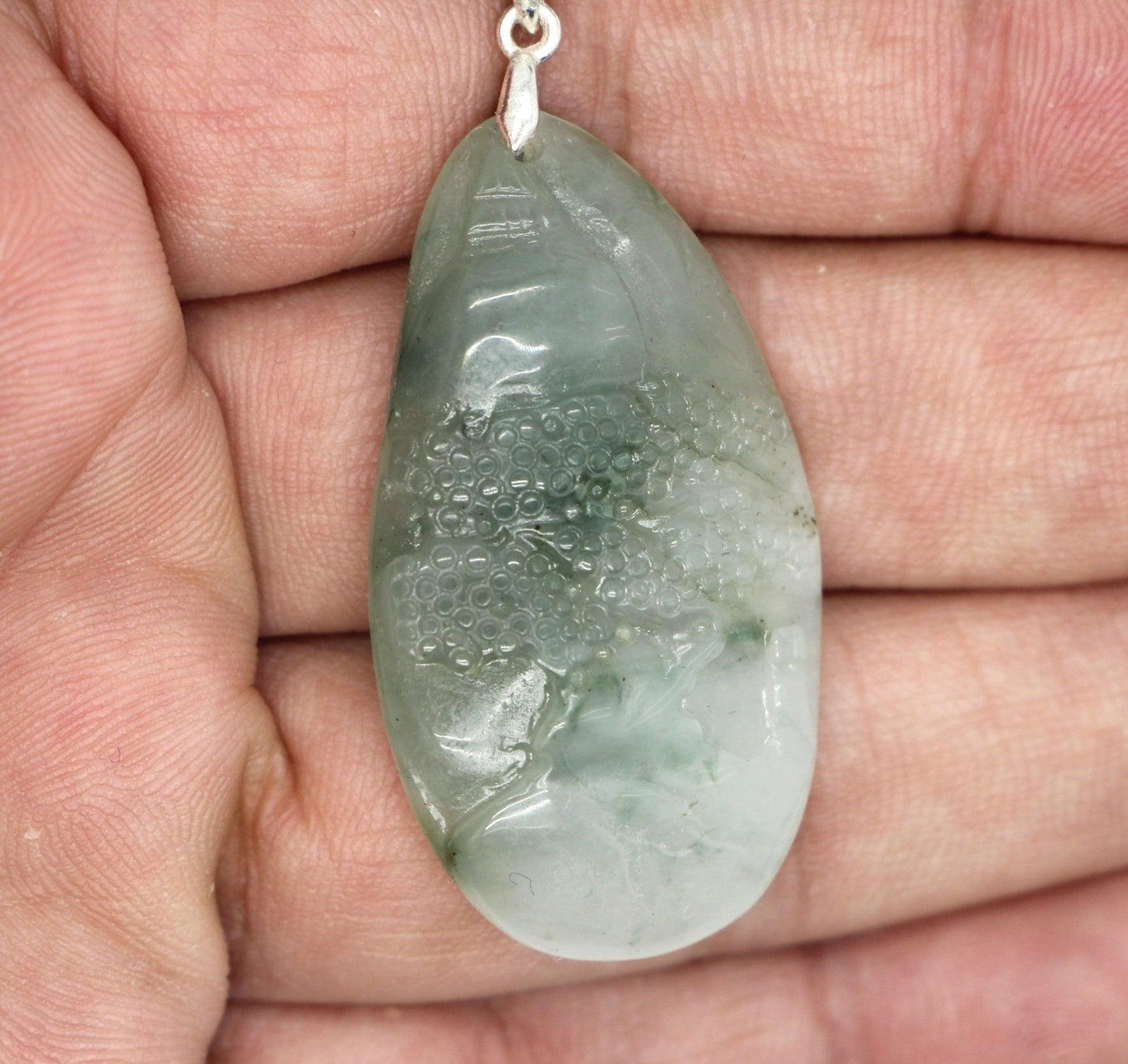 Type A Jadeite Jade Pendants Mini Landscape Series B0BLS6S8V8 - Jade-collector.com