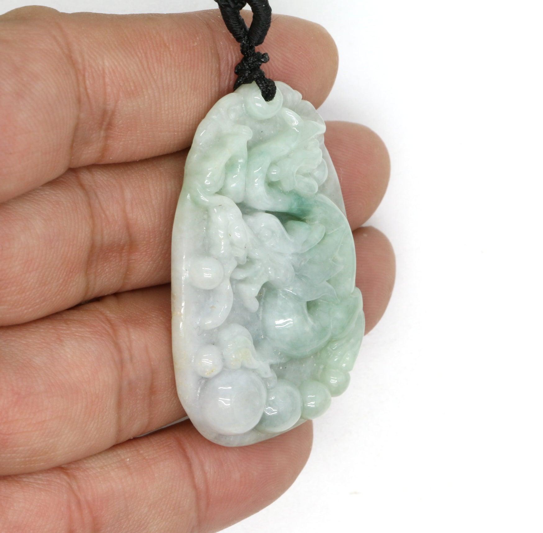 Type A Jadeite Jade Pendants Dragon Series pe10160 - Jade-collector.com