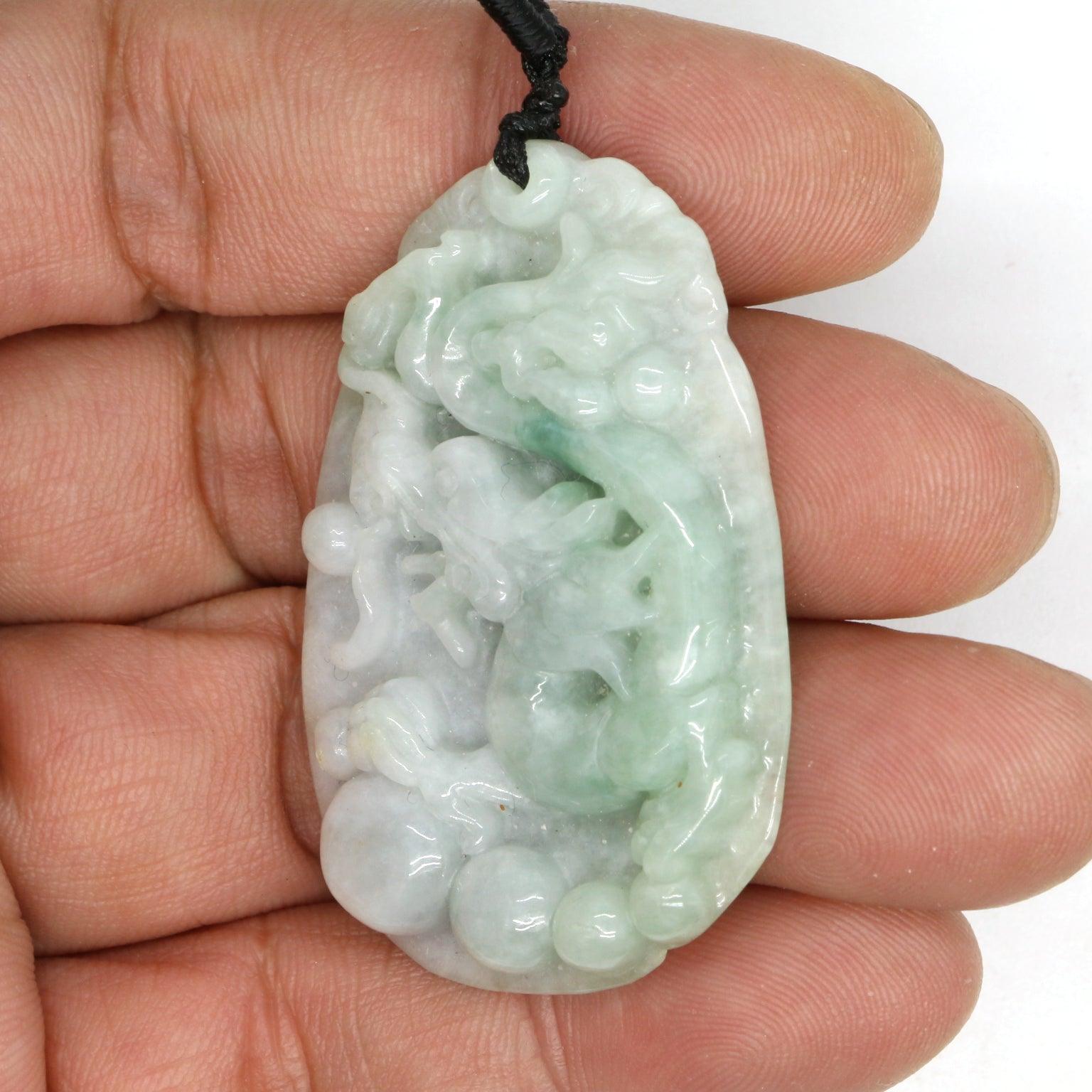 Type A Jadeite Jade Pendants Dragon Series pe10160 - Jade-collector.com
