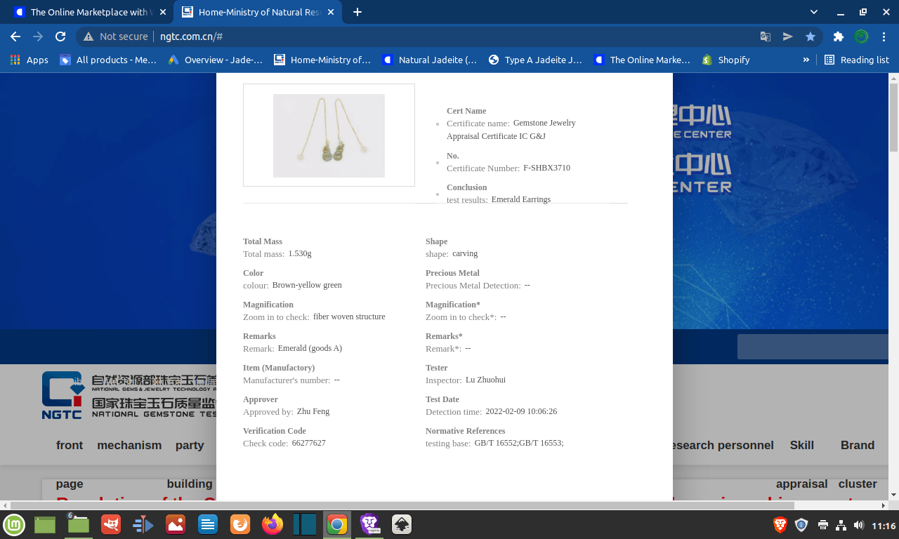 Type A Jadeite Jade Earrings - Jade-collector.com