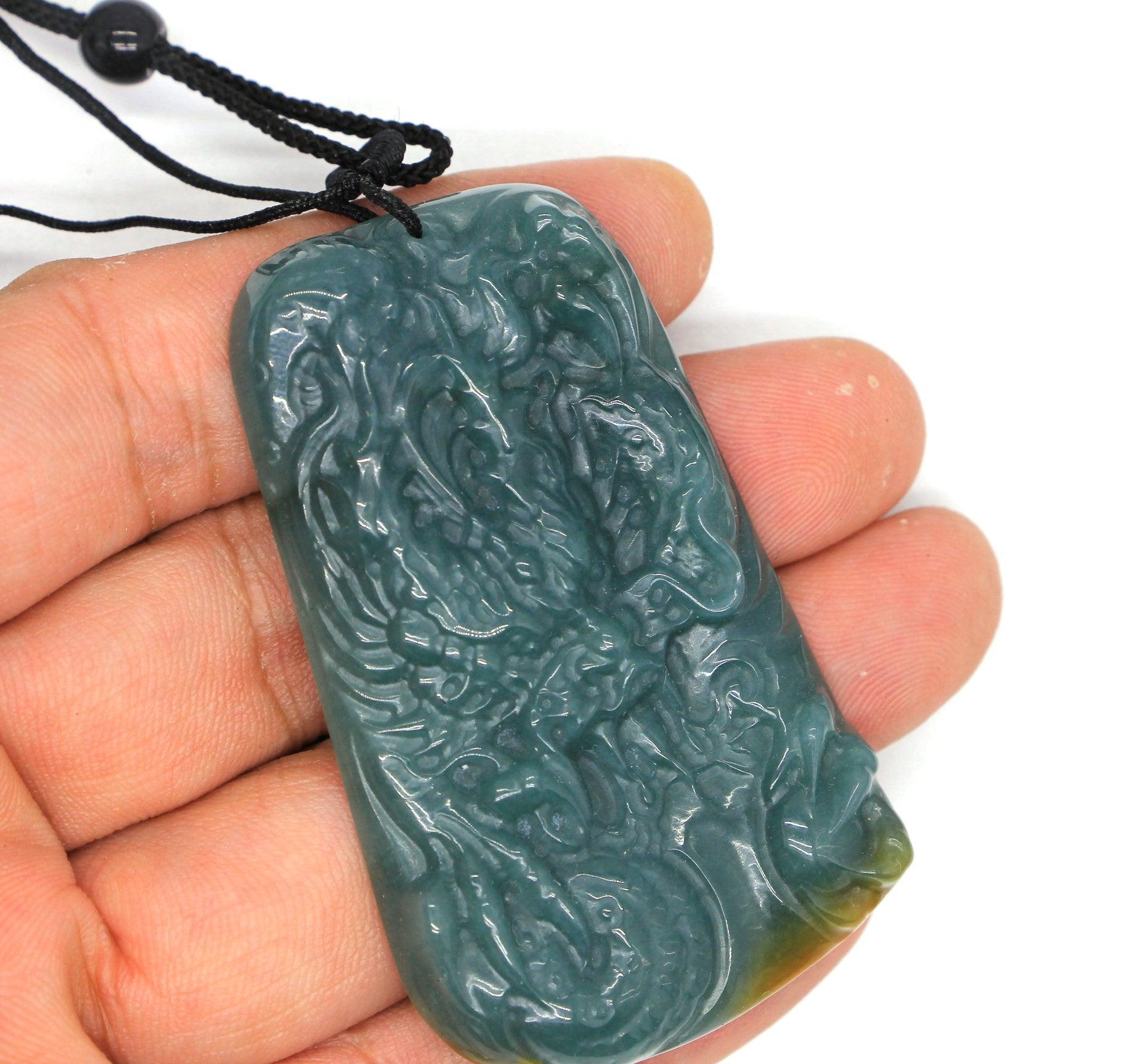 Type A Jadeite Jade Pendants Dragon Series pe10122 - Jade-collector.com