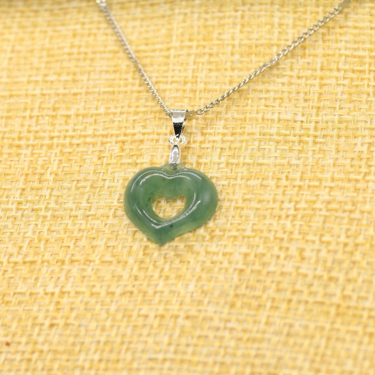 Type A Jadeite Jade Mini Heart Pendants - Jade-collector.com