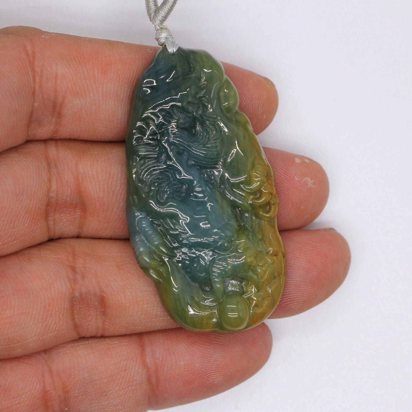 Type A Jadeite Jade Pendants Dragon Series pe10128 - Jade-collector.com