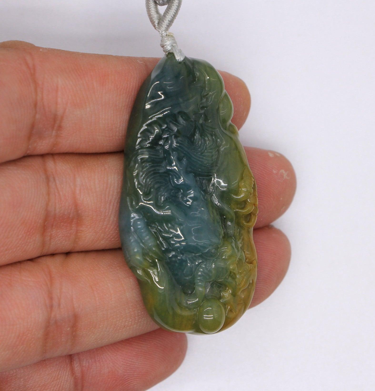 Type A Jadeite Jade Pendants Dragon Series pe10128 - Jade-collector.com