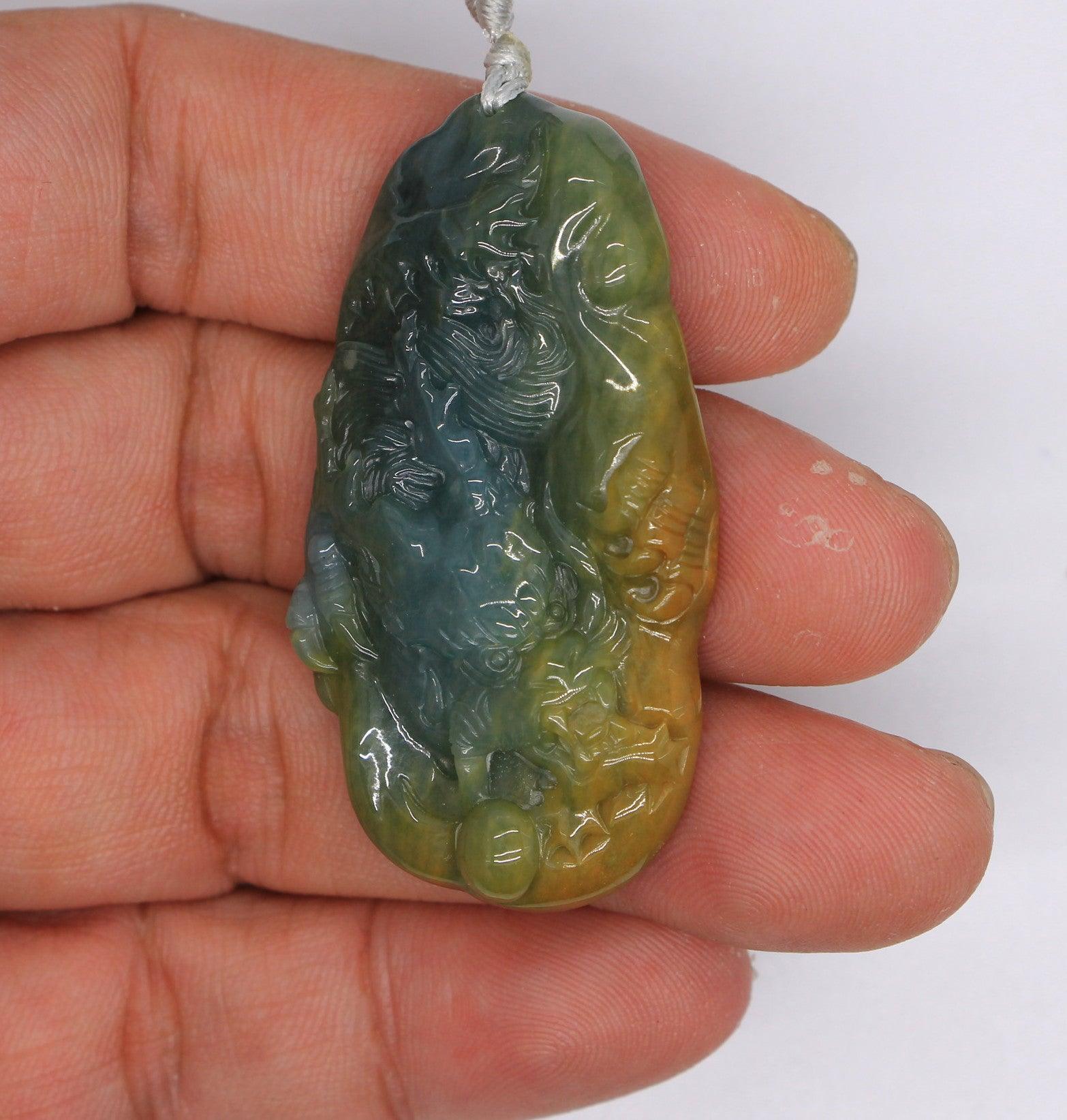 Type A Jadeite Jade Pendants Dragon Series pe10128 - Jade-collector.com