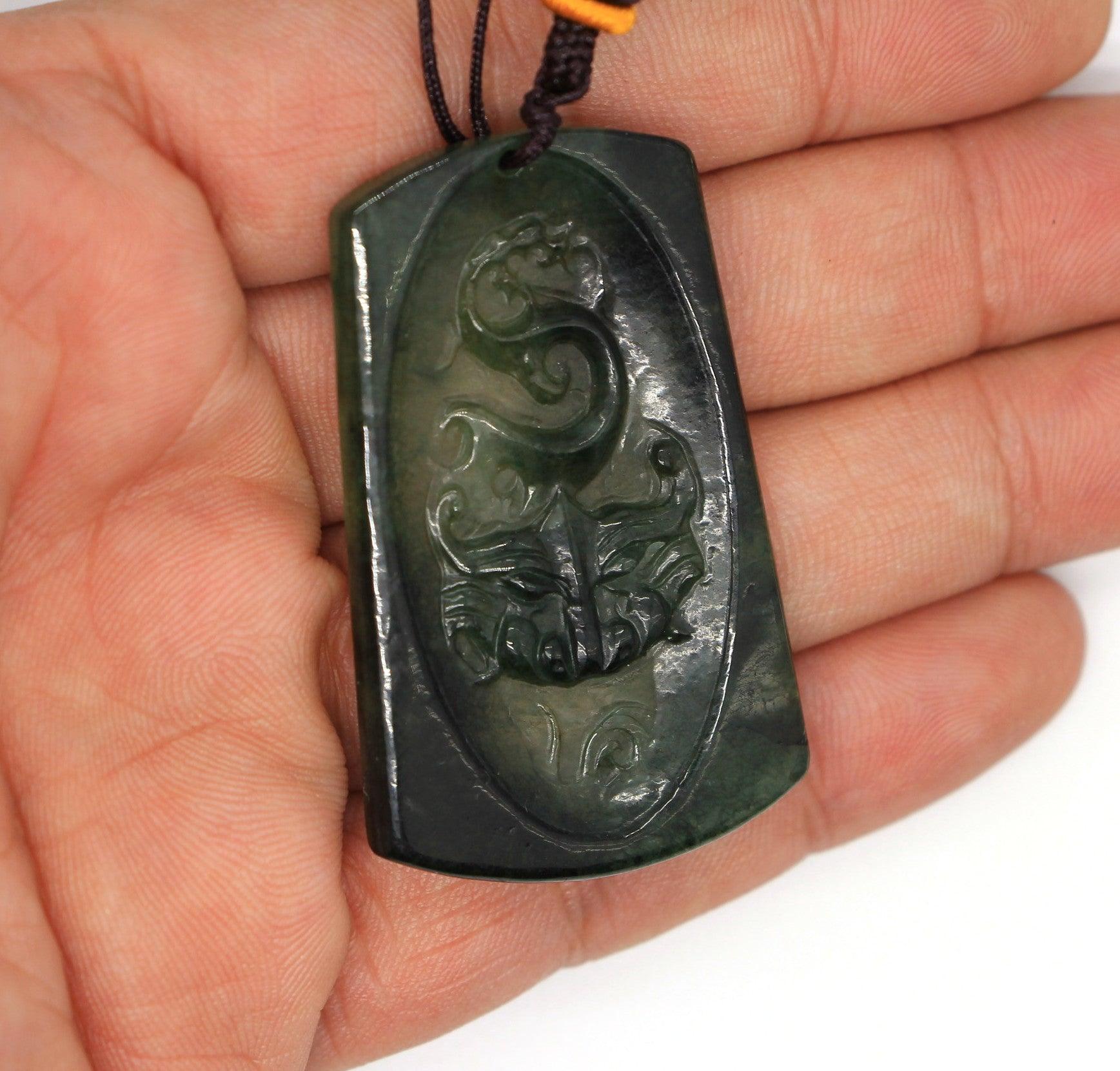 Type A Jadeite Jade Pendants Dragon Series pe10154 - Jade-collector.com