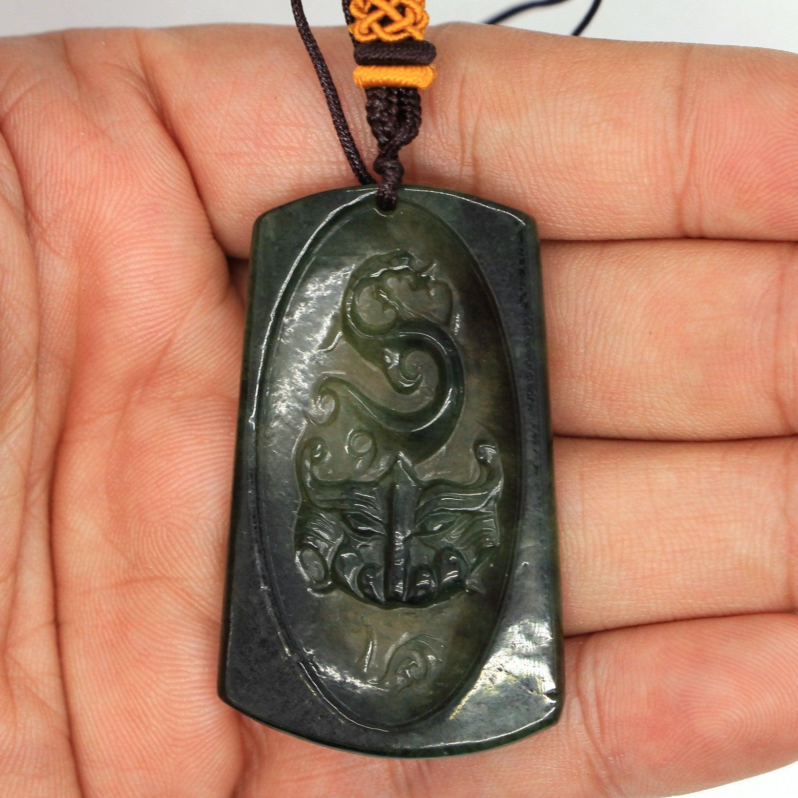 Type A Jadeite Jade Pendants Dragon Series pe10154 - Jade-collector.com