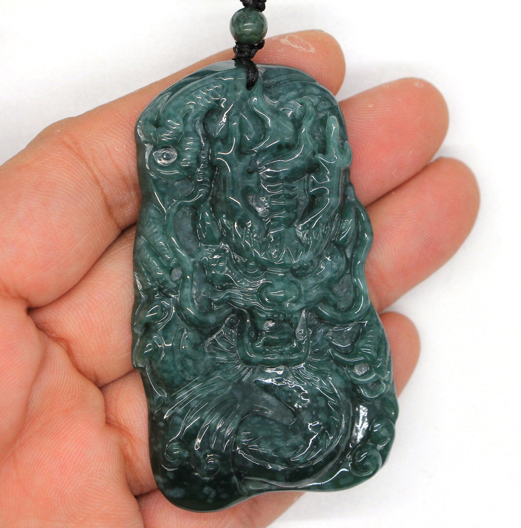 Type A Jadeite Jade Pendants Dragon Series pe10028 - Jade-collector.com