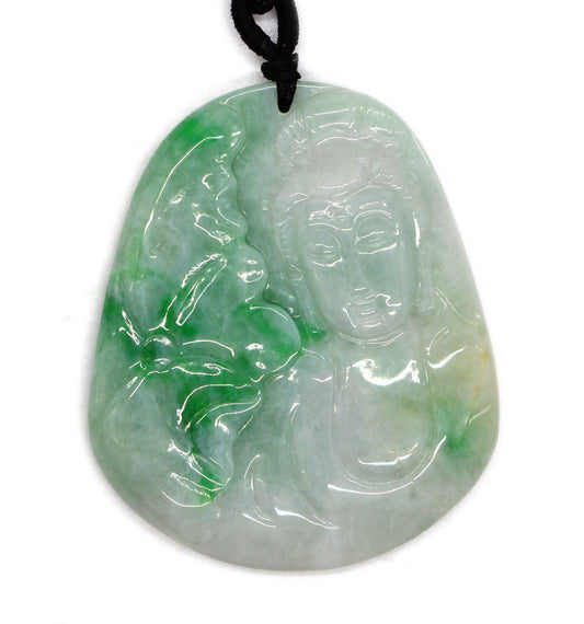 Type A Jadeite Jade Guanyin Pendants Series pe10030 - Jade-collector.com
