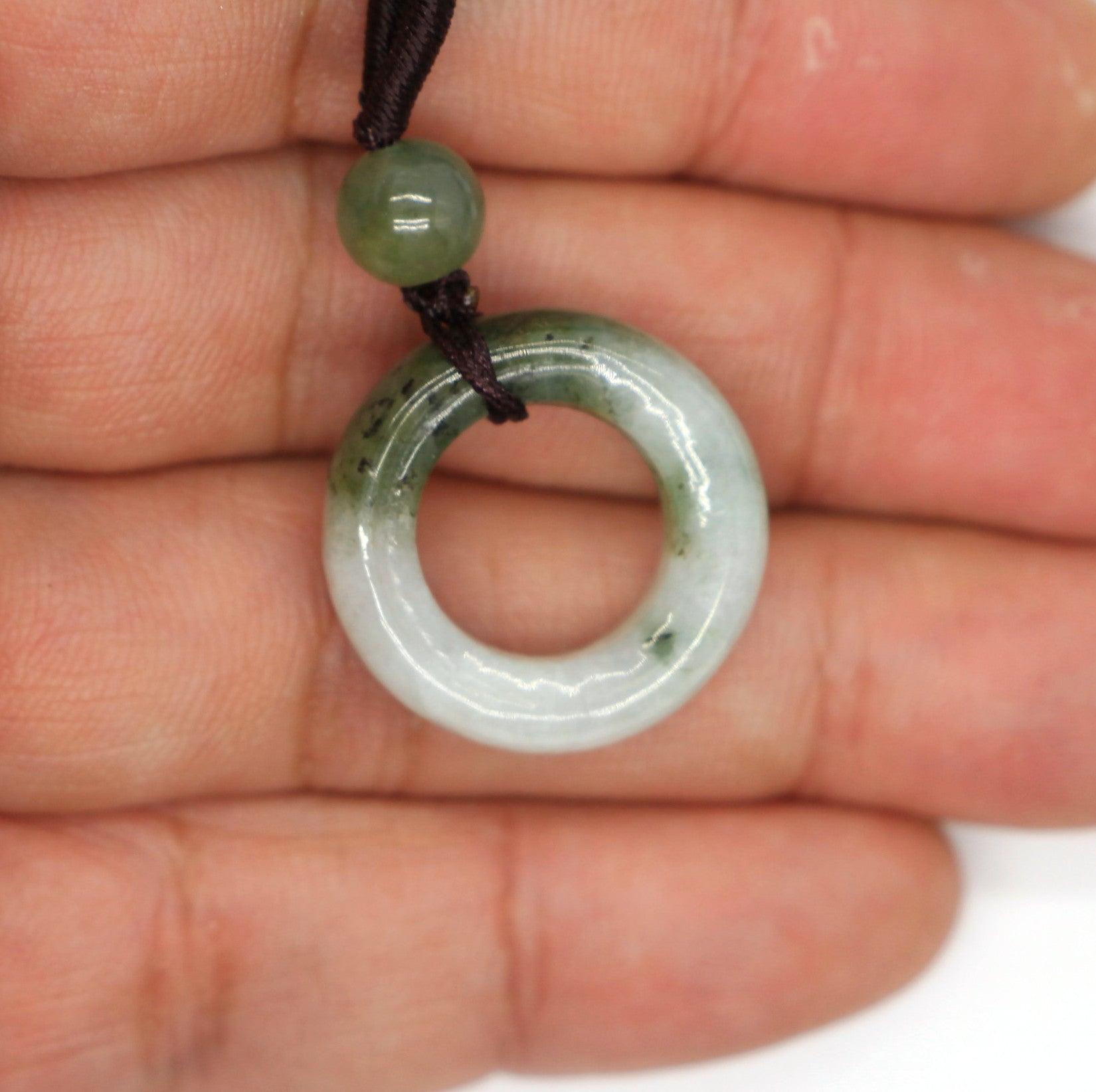 Type A Jadeite Jade Pendants Donut Series PE10058 - Jade-collector.com