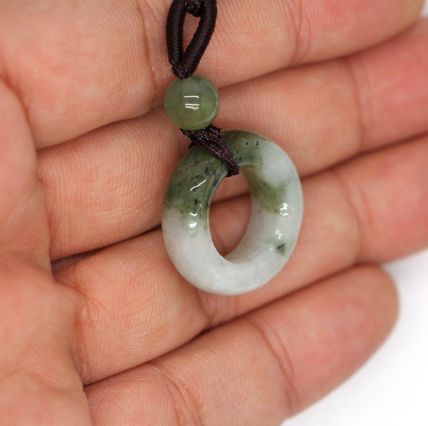 Type A Jadeite Jade Pendants Donut Series PE10058 - Jade-collector.com