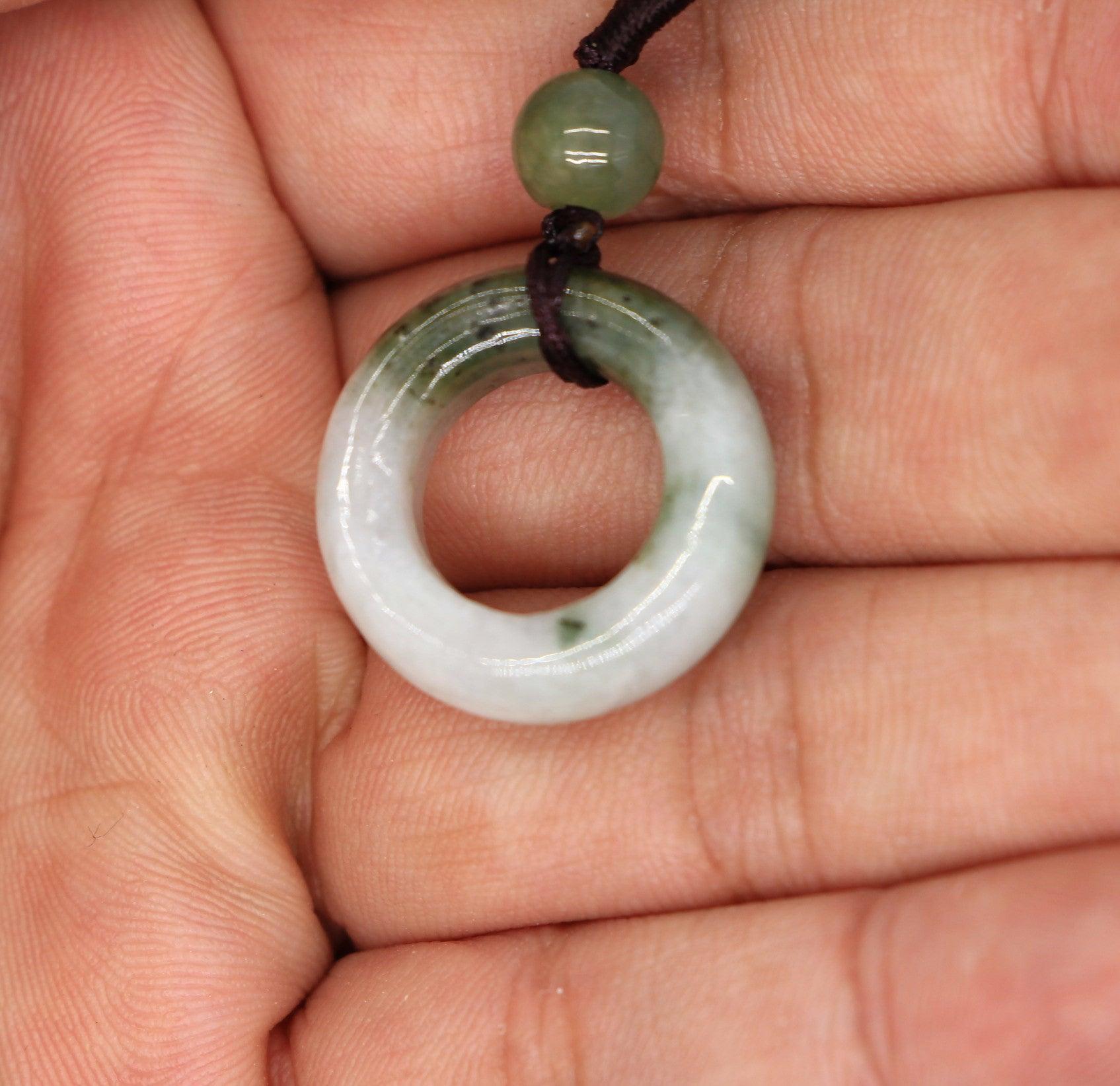 Type A Jadeite Jade Pendants Donut Series PE10058 - Jade-collector.com