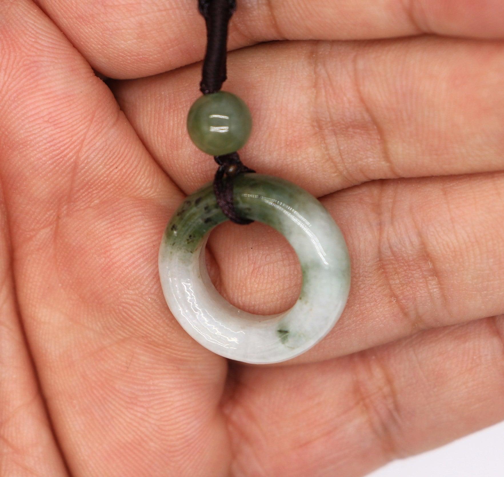 Type A Jadeite Jade Pendants Donut Series PE10058 - Jade-collector.com