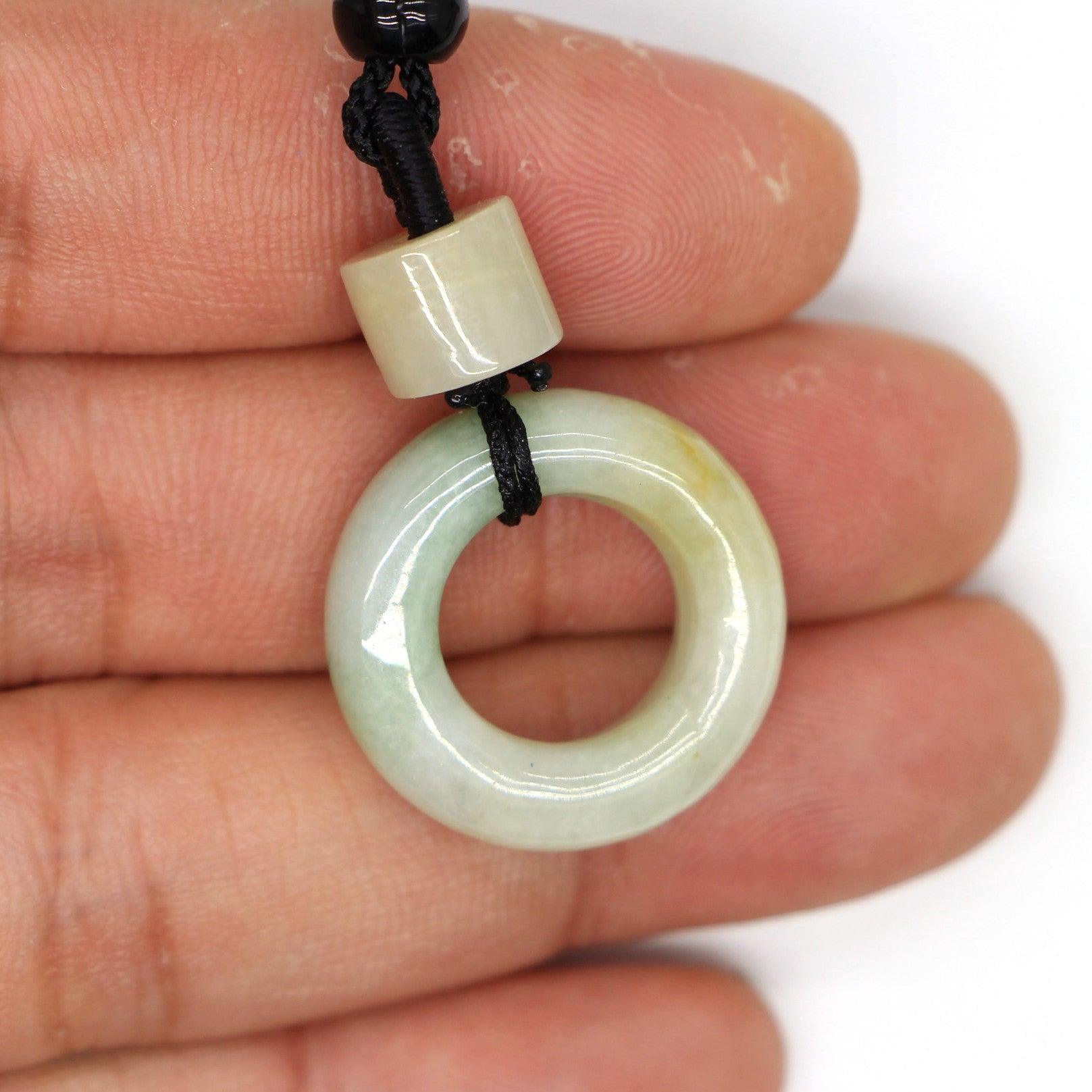 Type A Jadeite Jade Pendants Donut Series PE10057 - Jade-collector.com