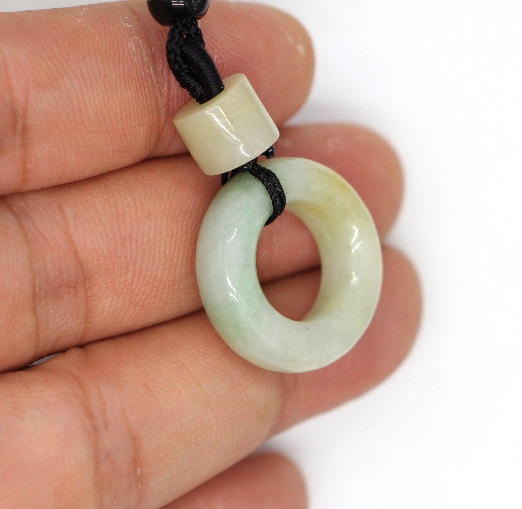 Type A Jadeite Jade Pendants Donut Series PE10057 - Jade-collector.com