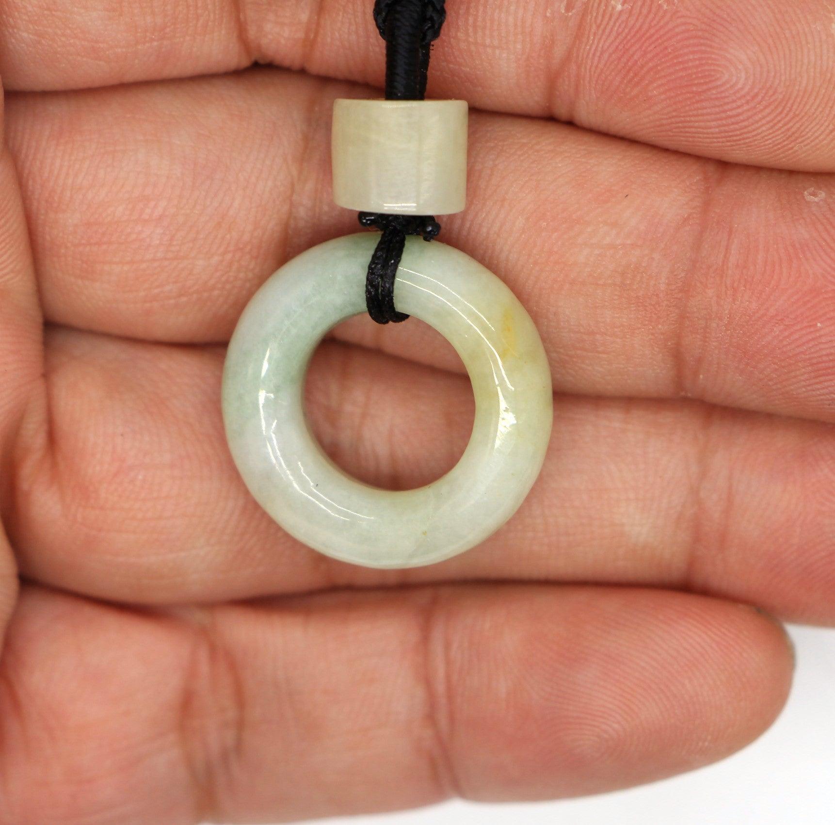 Type A Jadeite Jade Pendants Donut Series PE10057 - Jade-collector.com