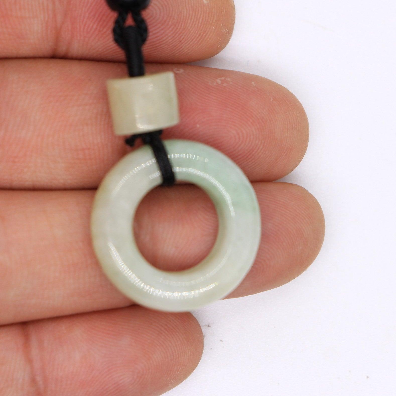 Type A Jadeite Jade Pendants Donut Series PE10057 - Jade-collector.com