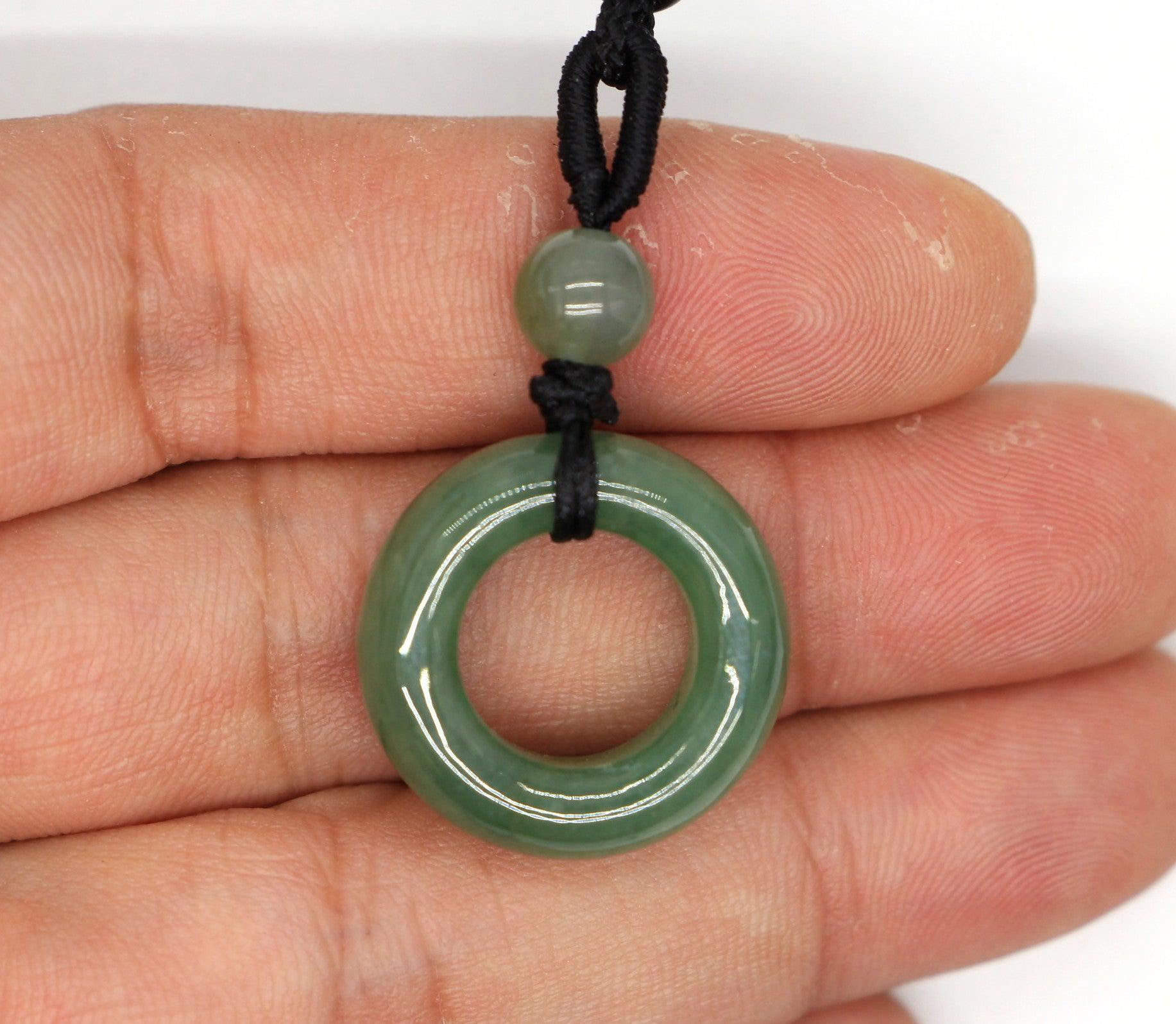 Type A Jadeite Jade Pendants Donut Series PE10020 - Jade-collector.com