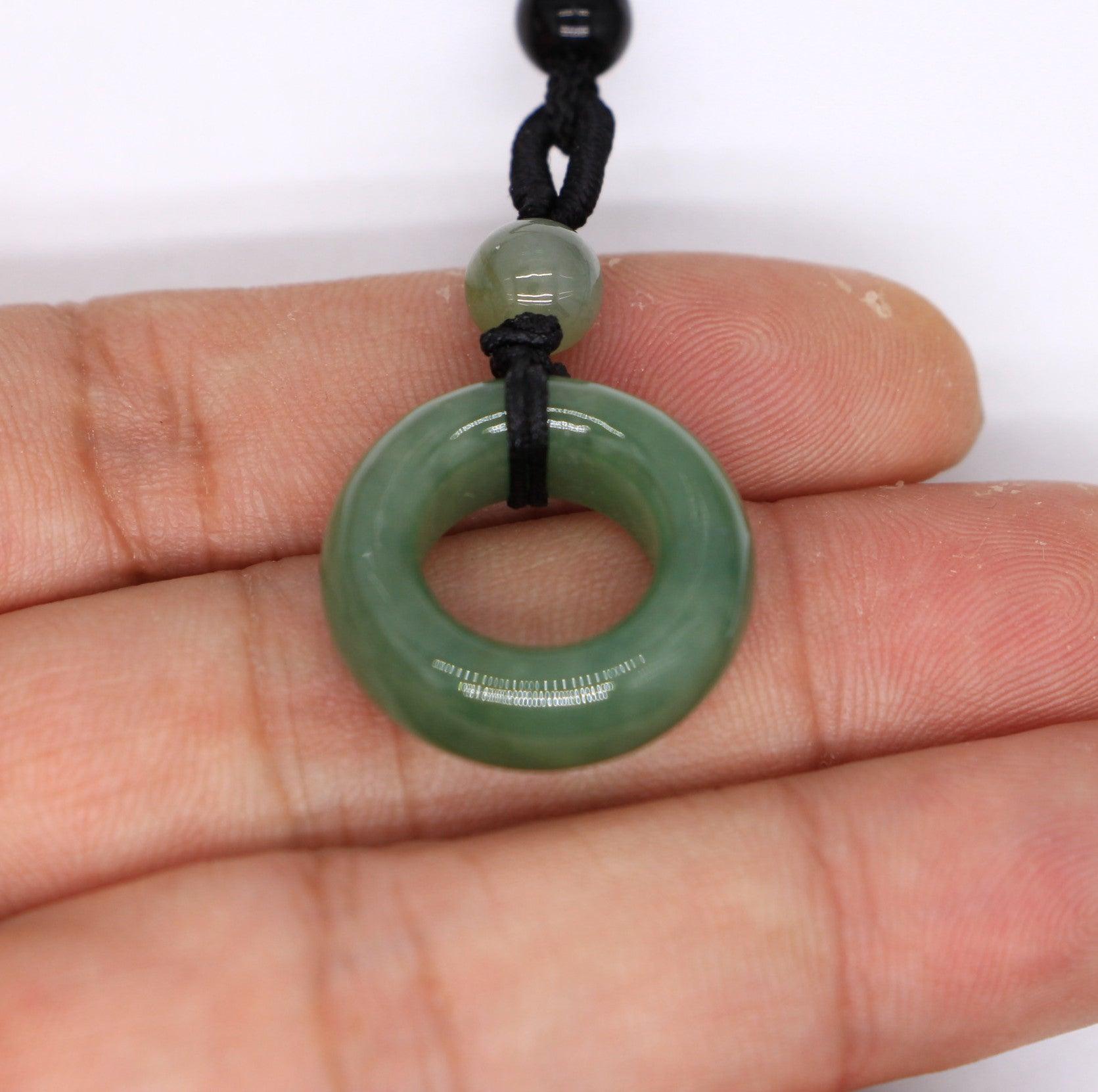 Type A Jadeite Jade Pendants Donut Series PE10020 - Jade-collector.com