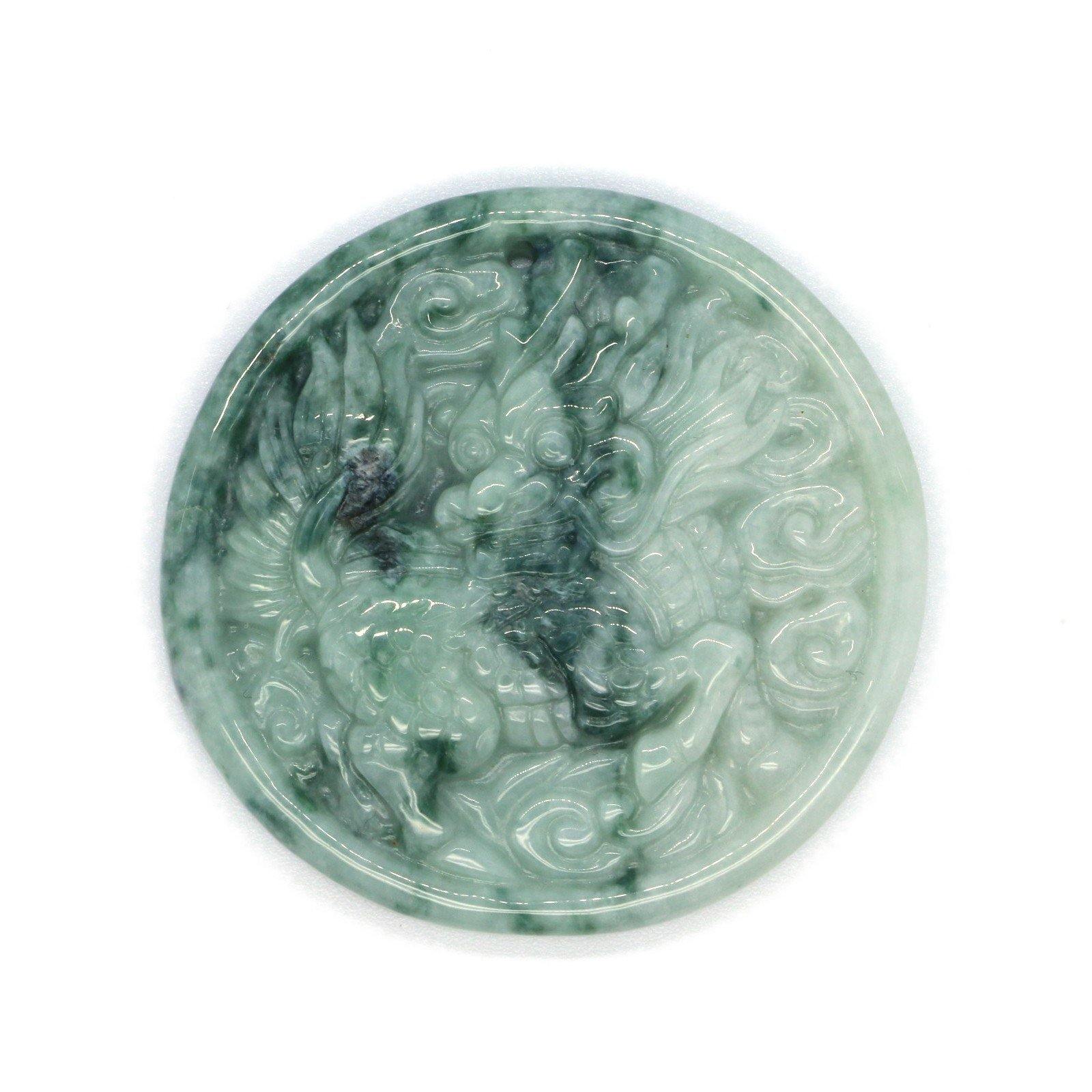 A Grade Jadeite Jade Pendants Kylin Series 天然緬甸玉A貨翡翠麒麟牌吊墜系列 - Jade-collector.com