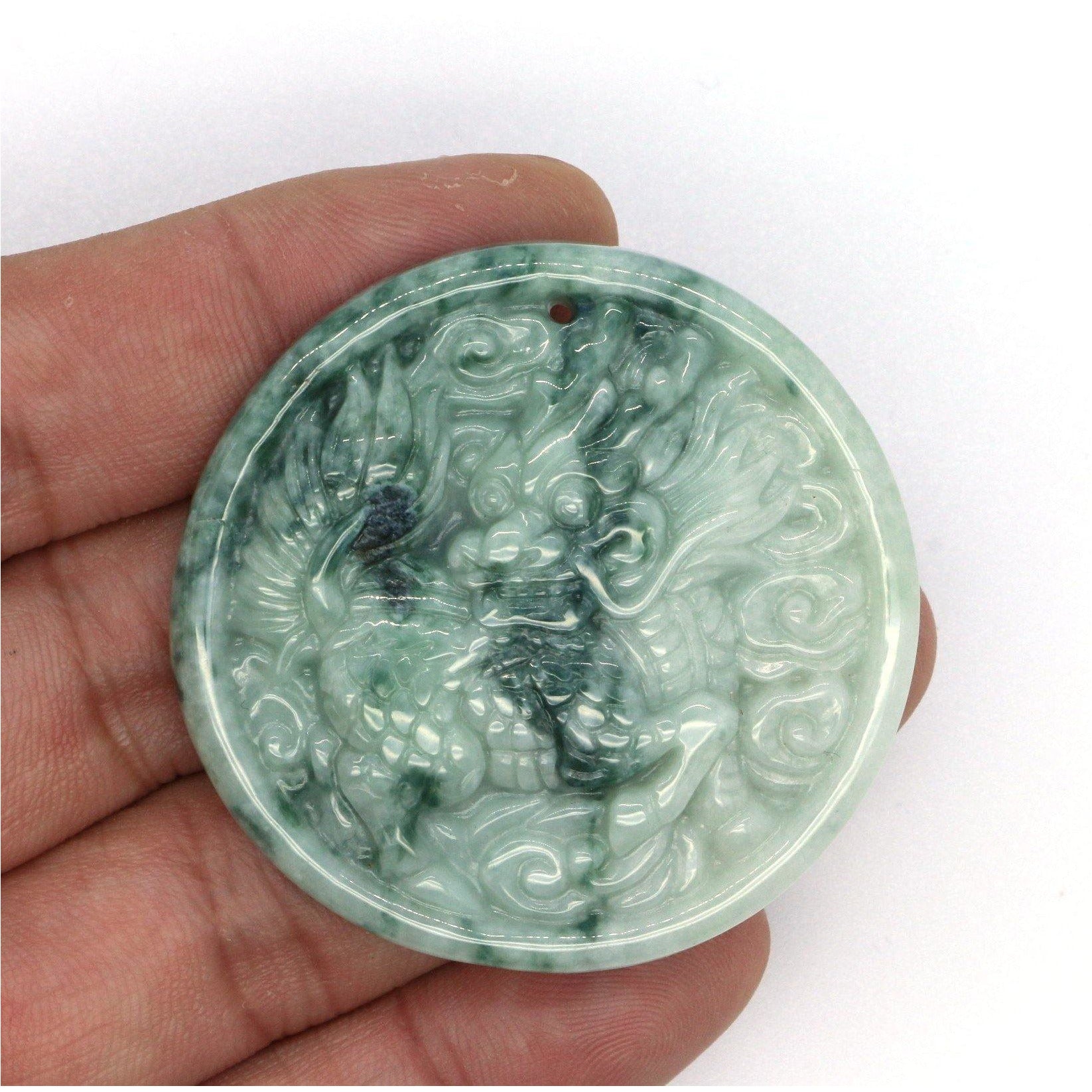 A Grade Jadeite Jade Pendants Kylin Series 天然緬甸玉A貨翡翠麒麟牌吊墜系列 - Jade-collector.com