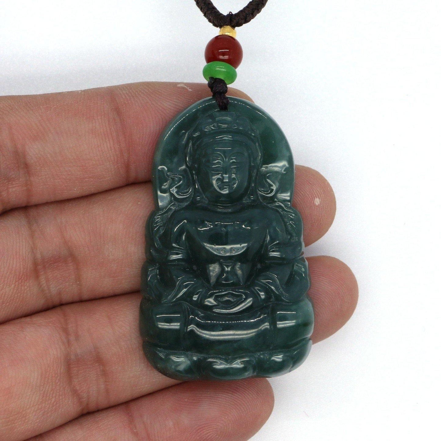 A Grade Jadeite Jade Guanyin Pendants Item no GY0025 - Jade-collector.com