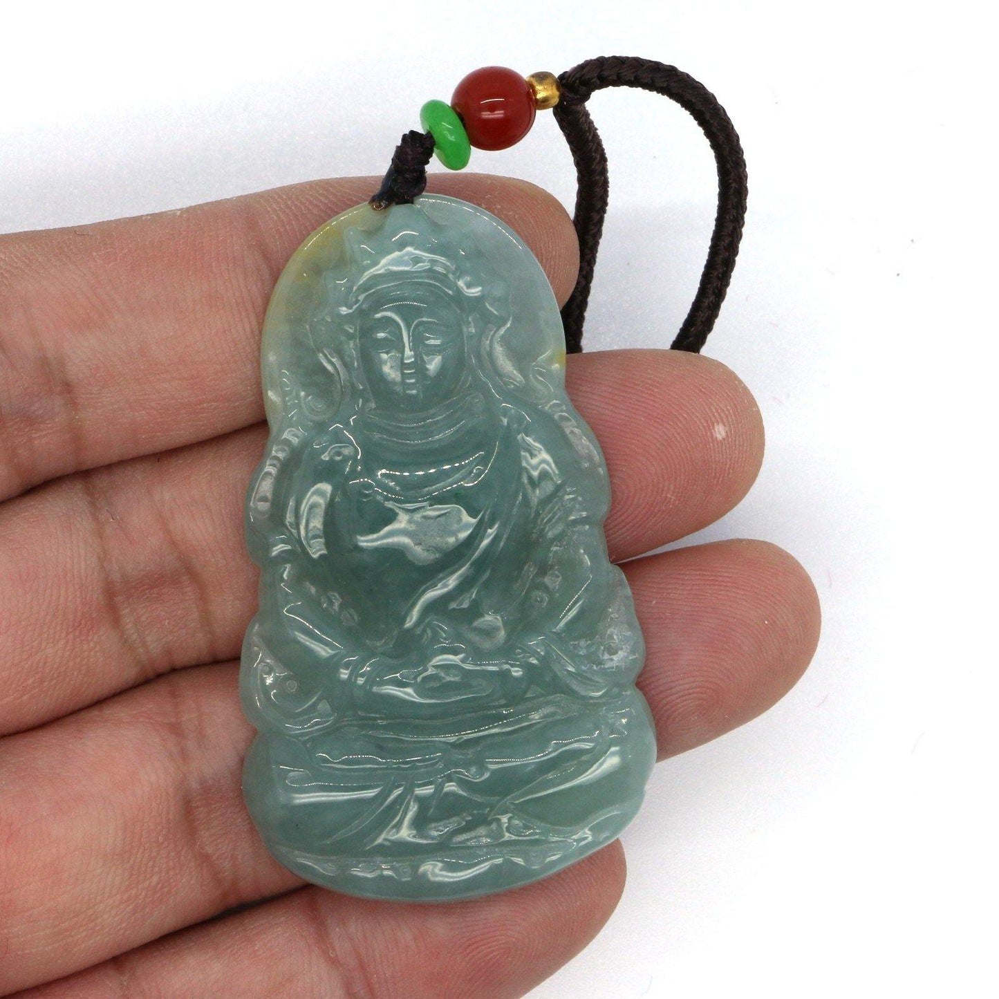 A Grade Jadeite Jade Pendants Guanyin Series 天然緬甸玉A貨翡翠觀音吊墜系列 GY0026 - Jade-collector.com