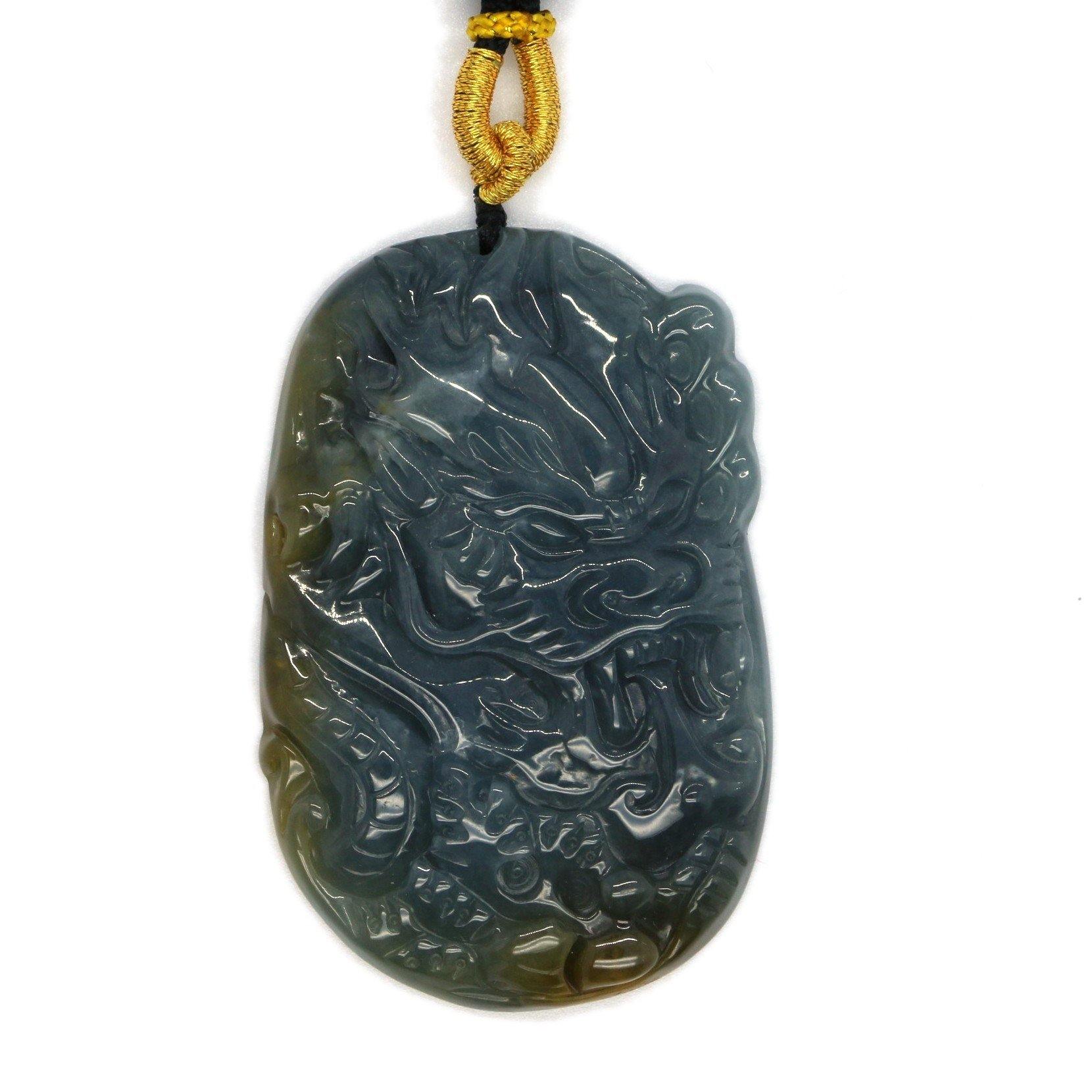 A Grade Jadeite Jade Pendants Dragon Series 天然緬甸玉A貨翡翠龍牌吊墜系列 DG0024 - Jade-collector.com