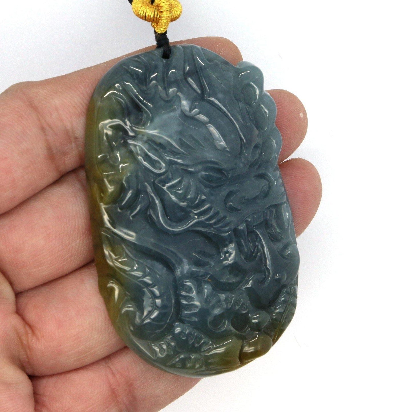 A Grade Jadeite Jade Pendants Dragon Series 天然緬甸玉A貨翡翠龍牌吊墜系列 DG0024 - Jade-collector.com